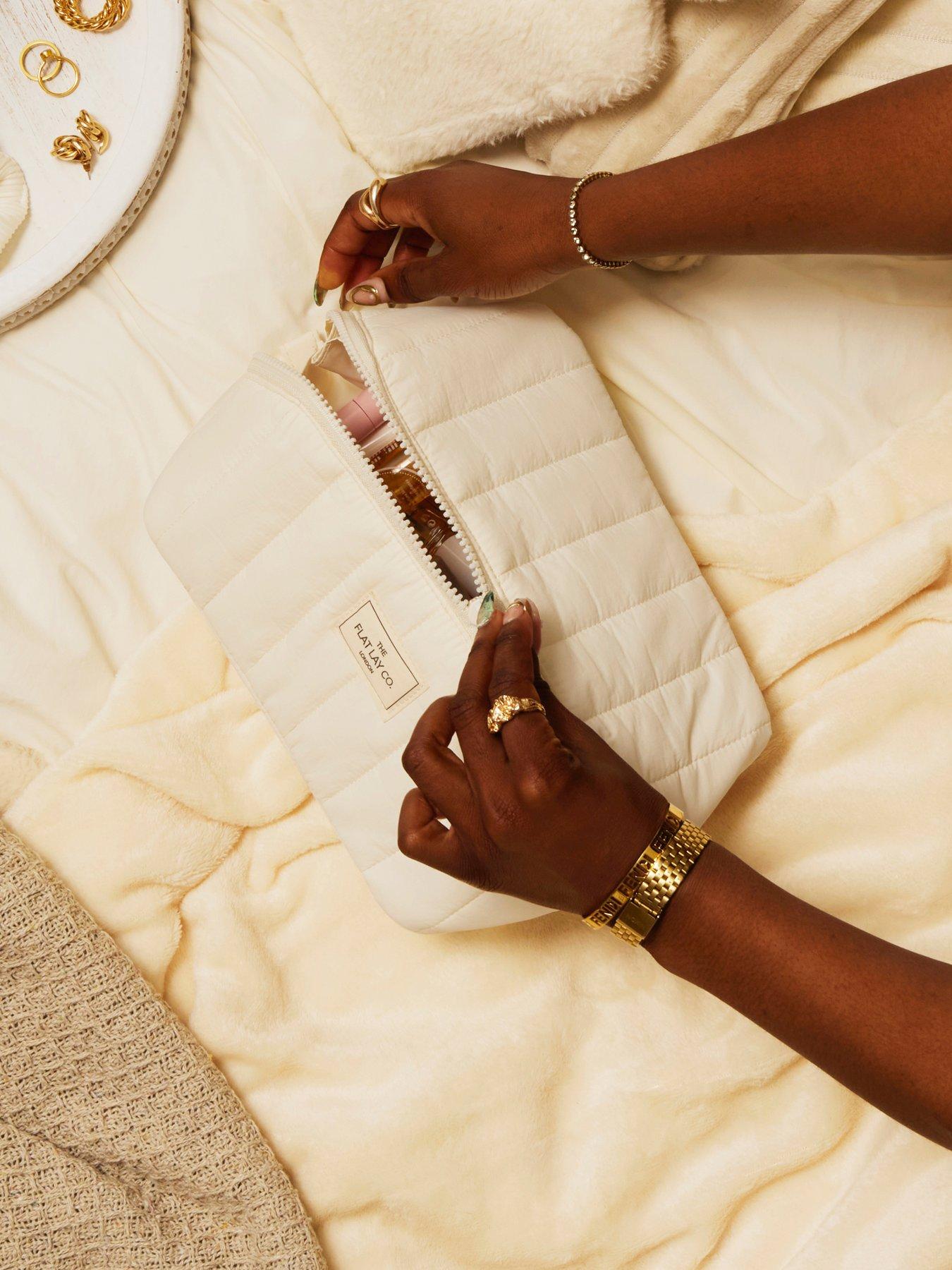 Image 6 of 6 of The Flat Lay Co. Marshmallow Makeup Box Bag in Vanilla