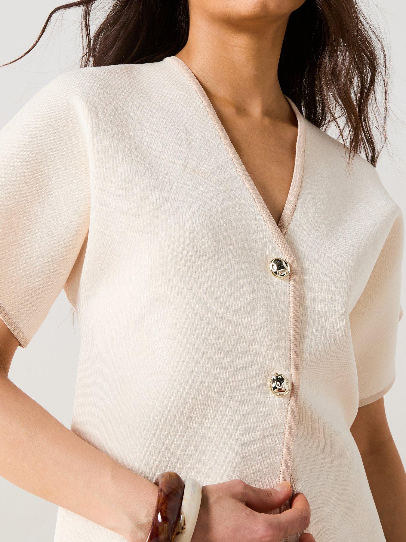 v-by-very-short-sleeve-knitted-compact-yarn-cardigan-neutraldetail