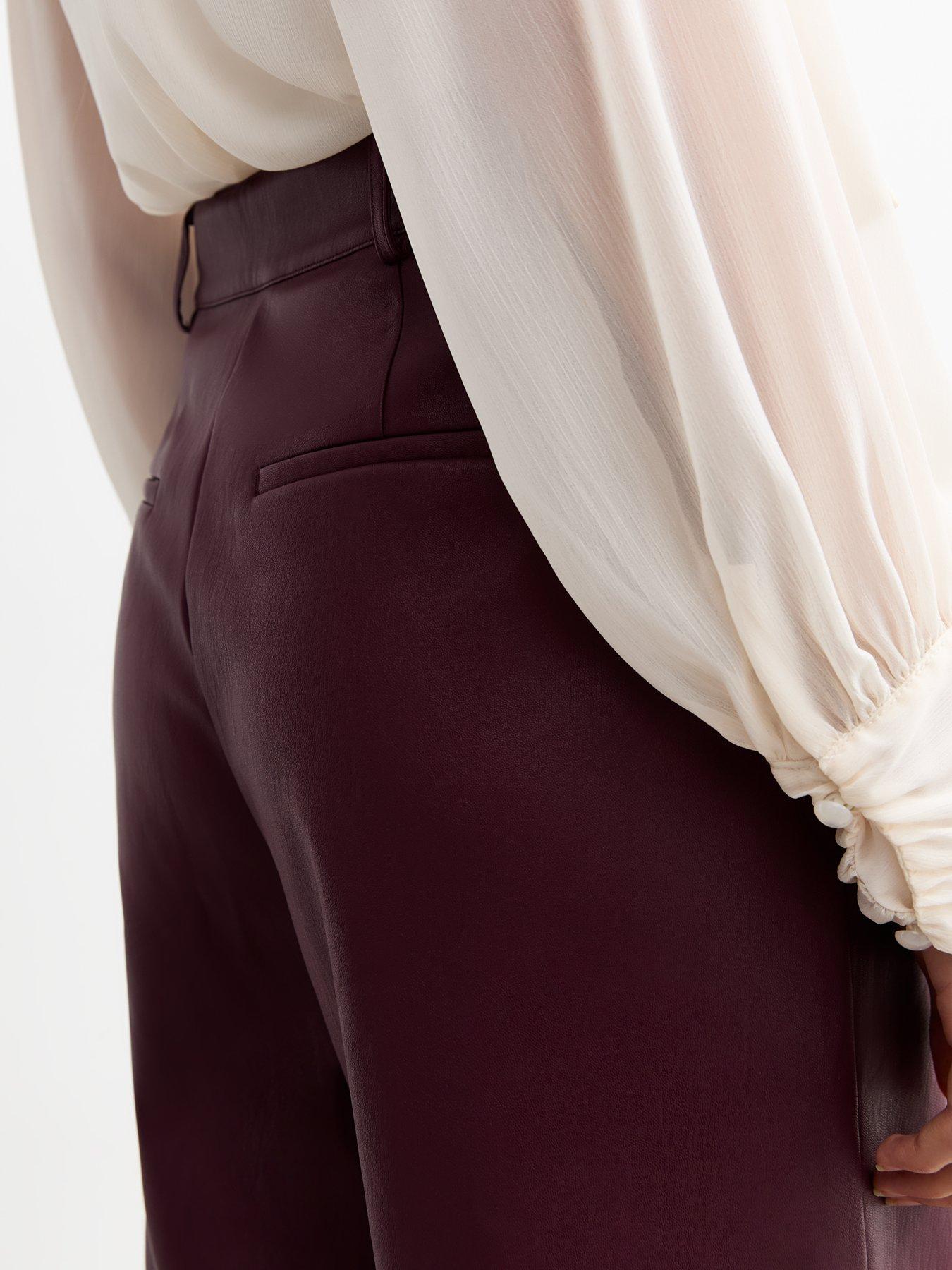 new-look-burgundy-leather-look-pintuck-wide-leg-tailored-trousersdetail