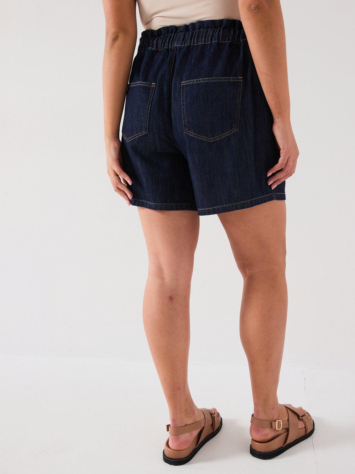 v-by-very-curve-elasticated-waist-denim-shortstillFront