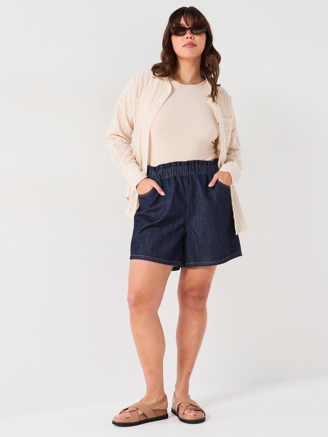 v-by-very-curve-elasticated-waist-denim-shortdetail