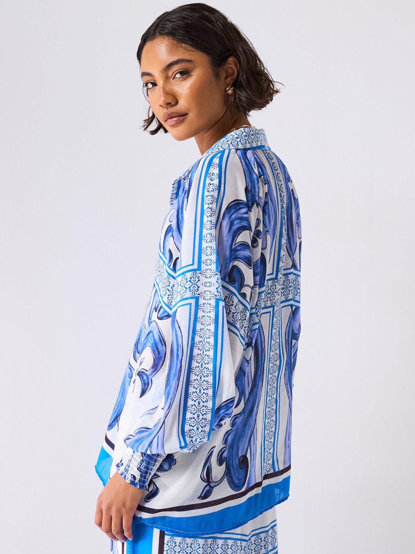 v-by-very-oversized-printed-shirt-co-ord-bluestillFront
