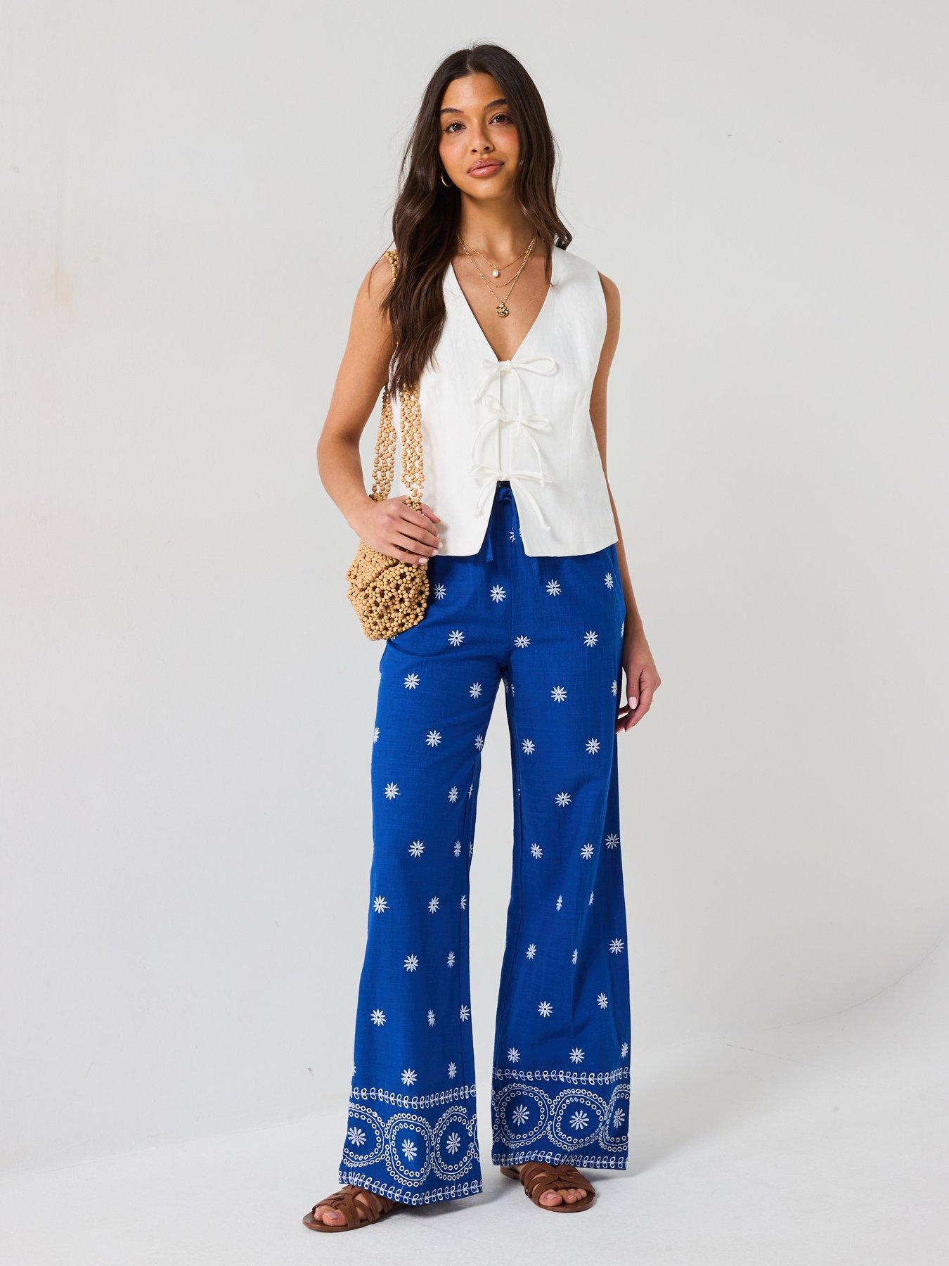 v-by-very-embroidered-poplin-trousers-cobalt-bluedetail