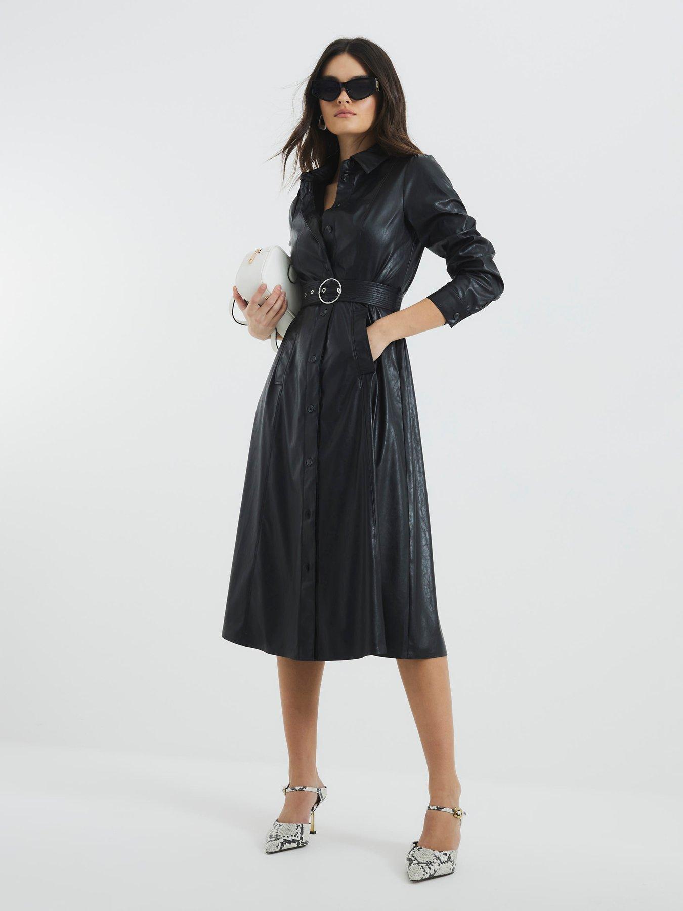 river-island-pu-shirt-midi-dress-black