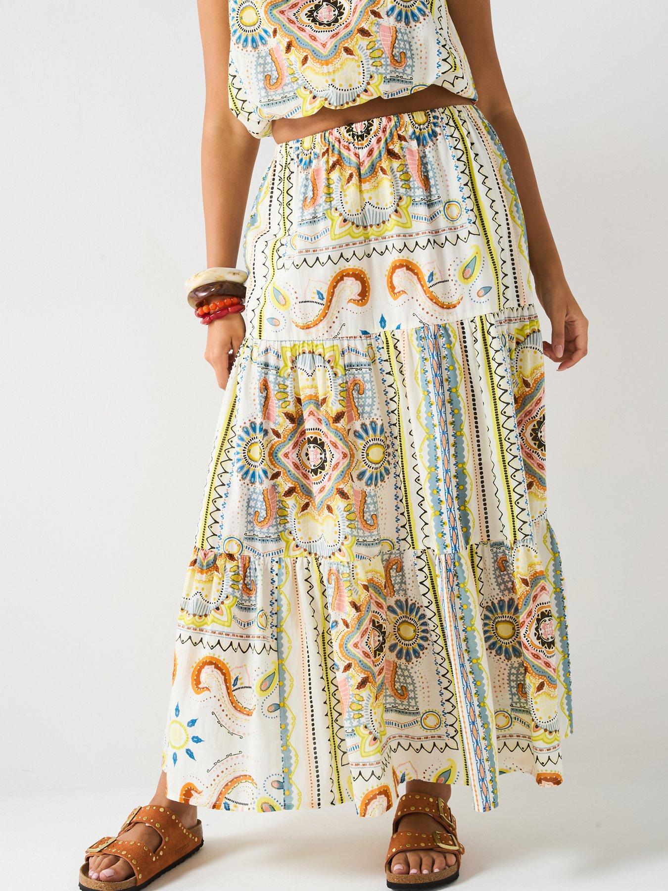undefined Mix Print Skirt Co-Ord - Multi