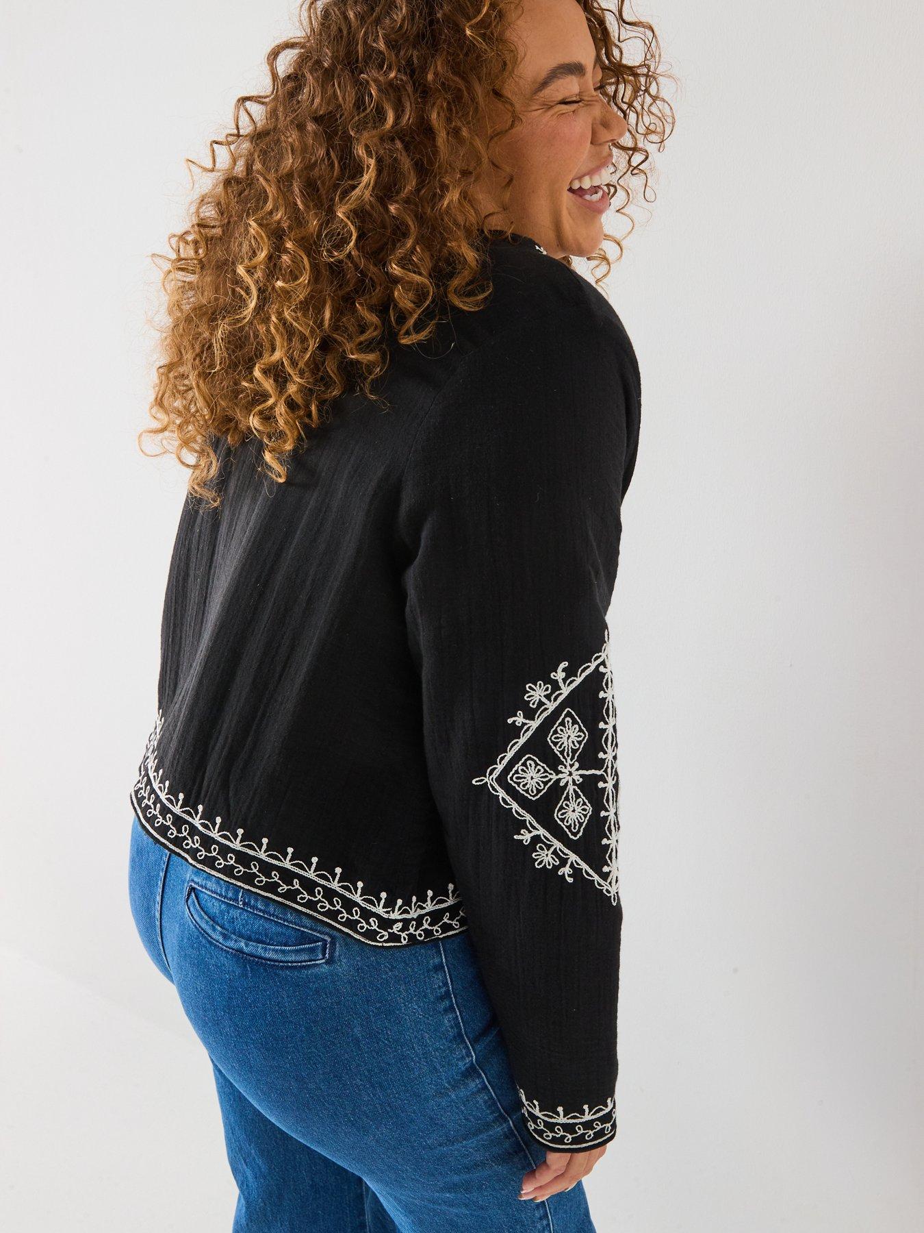 v-by-very-curve-embroidered-jacket-blackstillFront