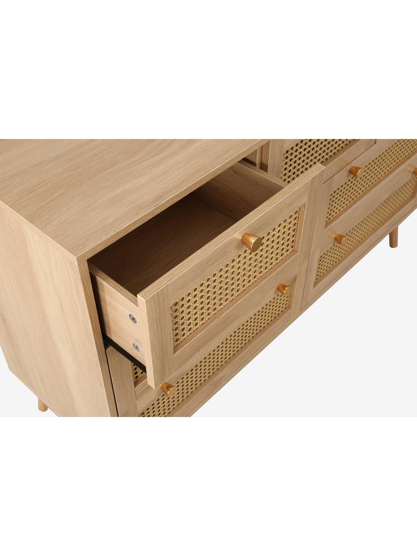 birlea-croxley-7-drawer-rattan-chestdetail