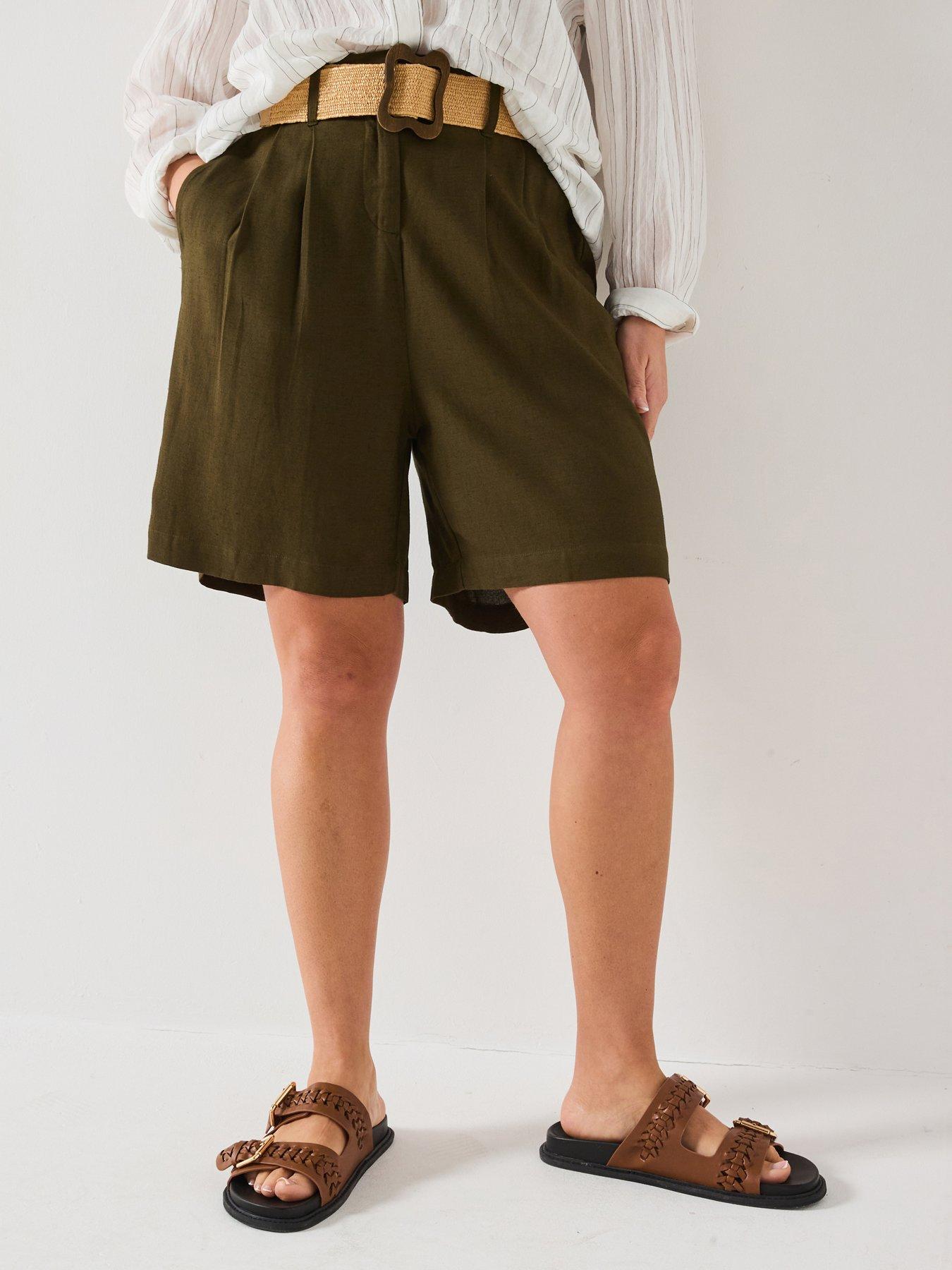 v-by-very-curve-belted-linen-shorts-khakioutfit