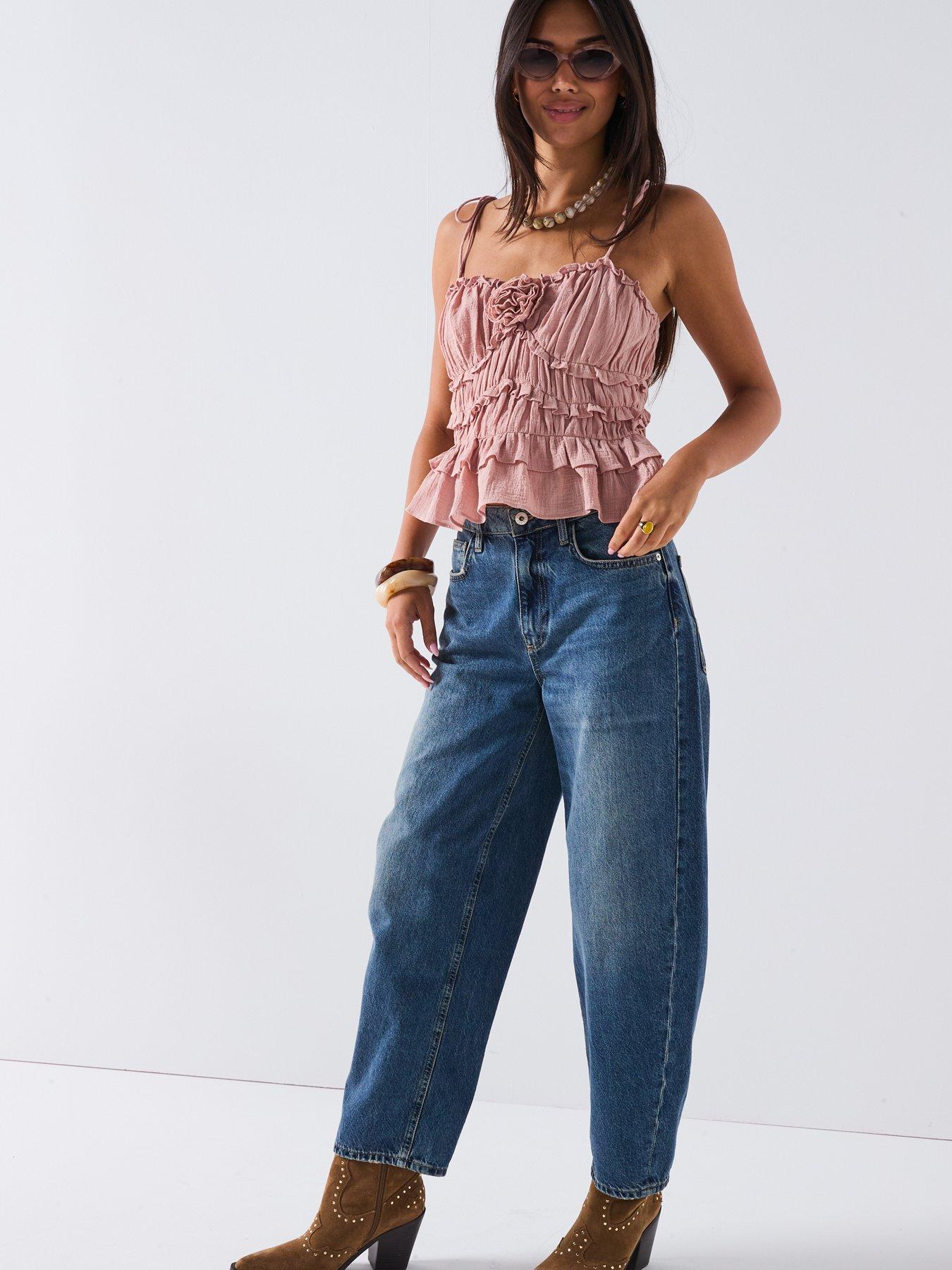 Image 3 of 6 of V by Very Corsage Ruffle Cami - Pink