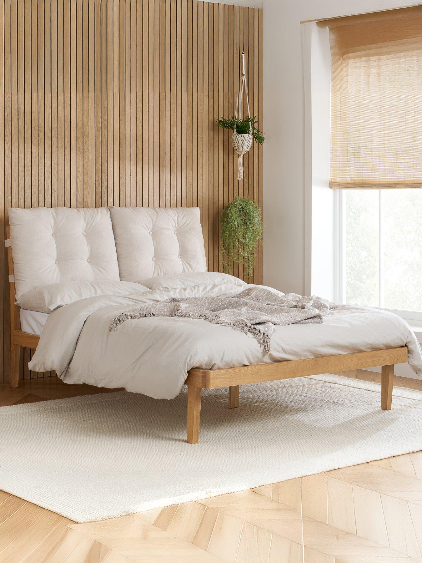 birlea-ander-bed-frame-with-cushion-headboard-brown