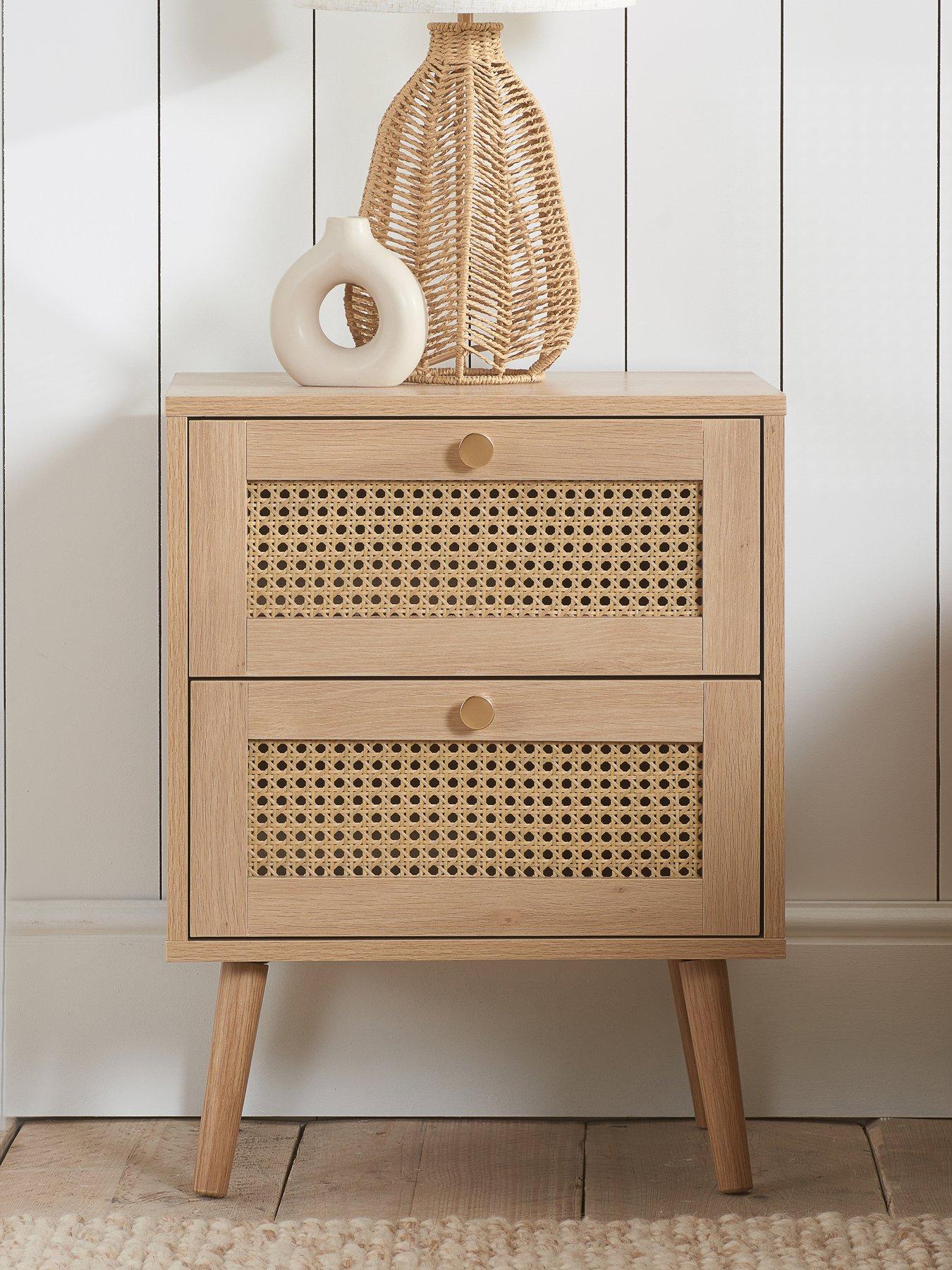 undefined Croxley 2 Drawer Rattan Bedside