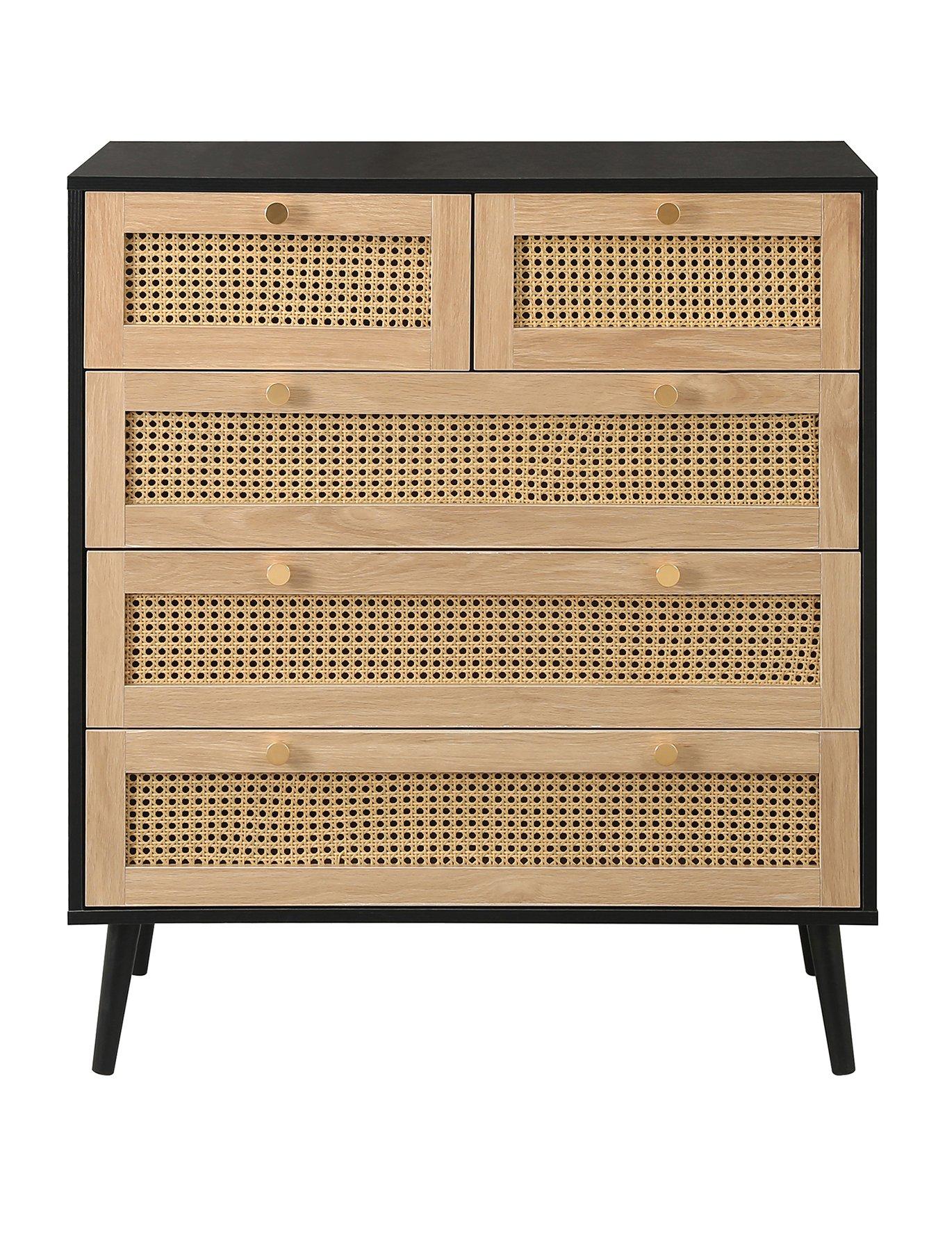 birlea-croxley-5-drawer-rattan-cheststillFront