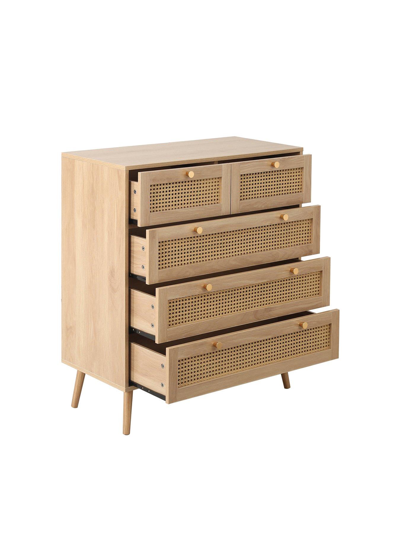 birlea-croxley-5-drawer-rattan-chestoutfit