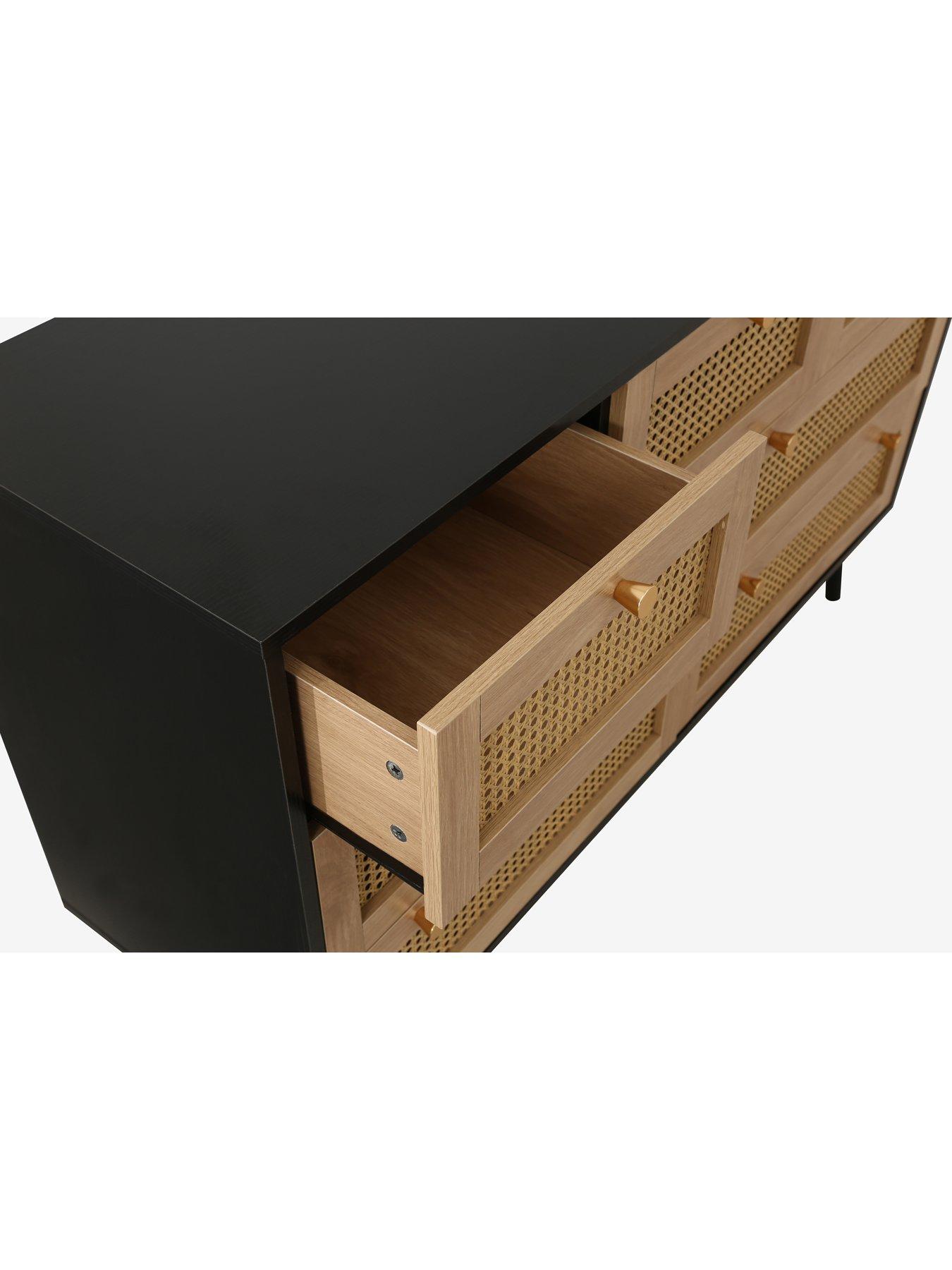 birlea-croxley-7-drawer-rattan-chestdetail