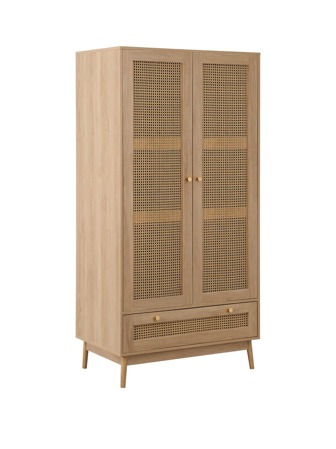 birlea-croxley-2-door-1-drawer-rattan-wardrobeback