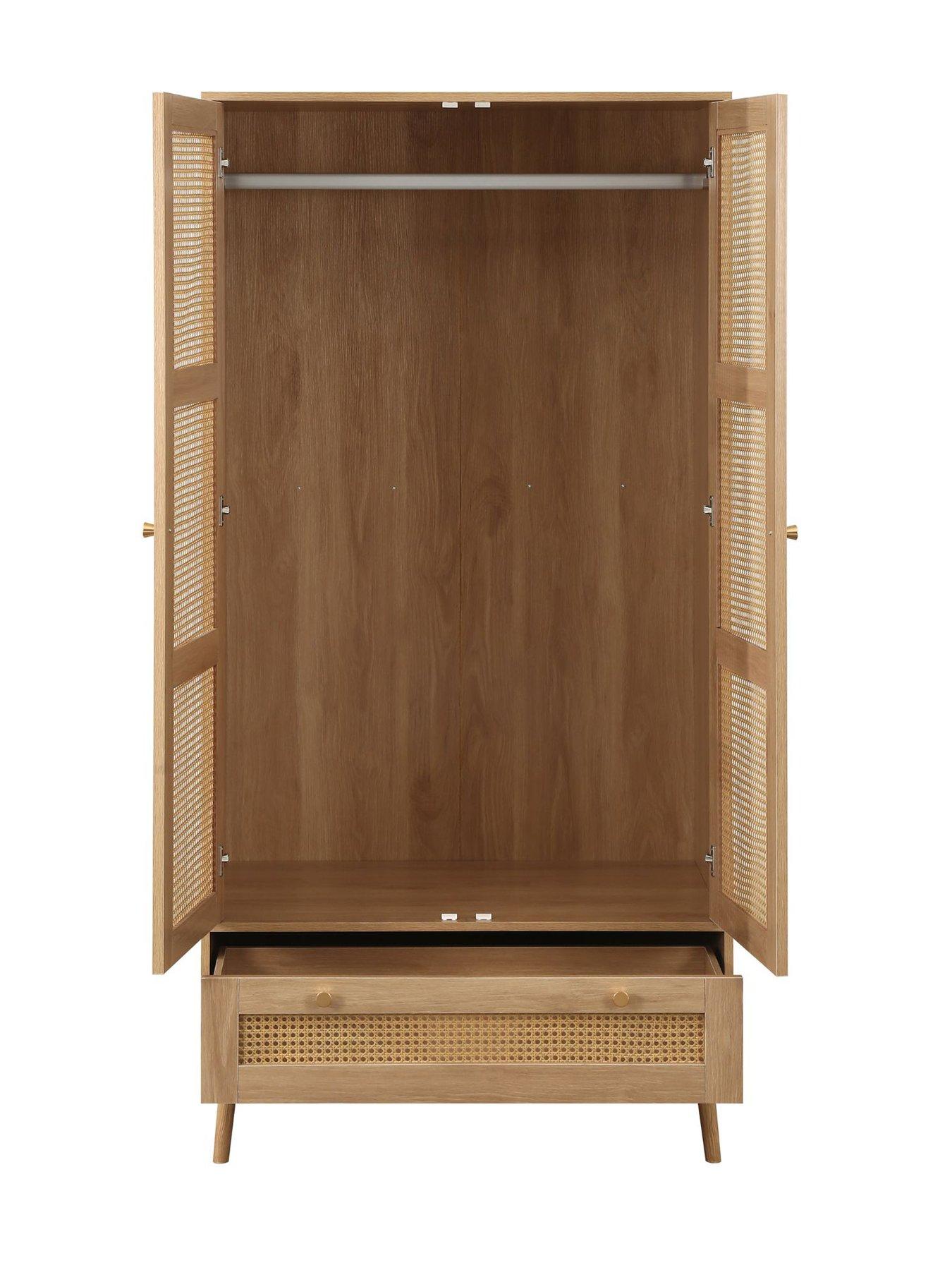 birlea-croxley-2-door-1-drawer-rattan-wardrobeoutfit