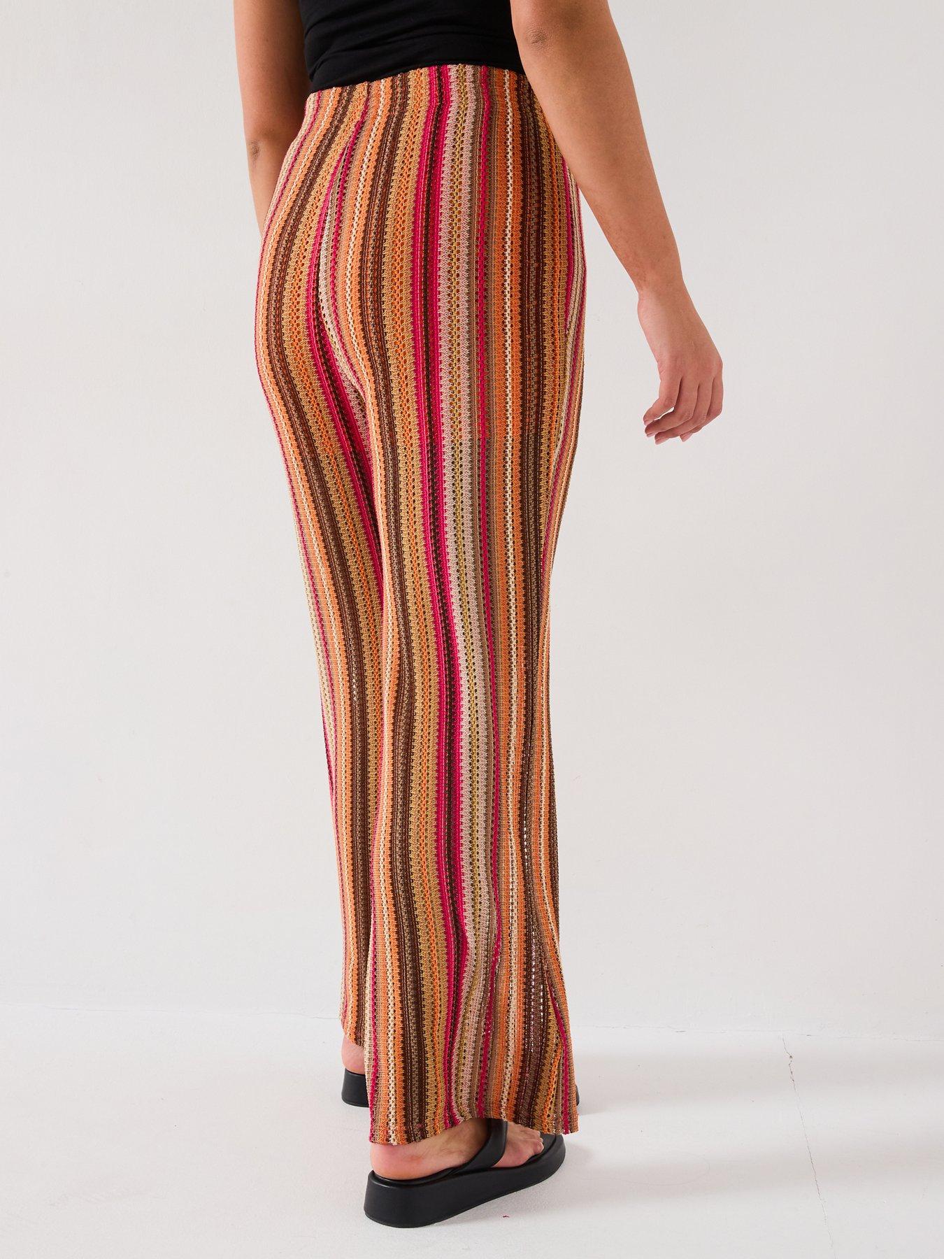 v-by-very-curve-crochet-kickflare-trouser-co-ord-multistillFront