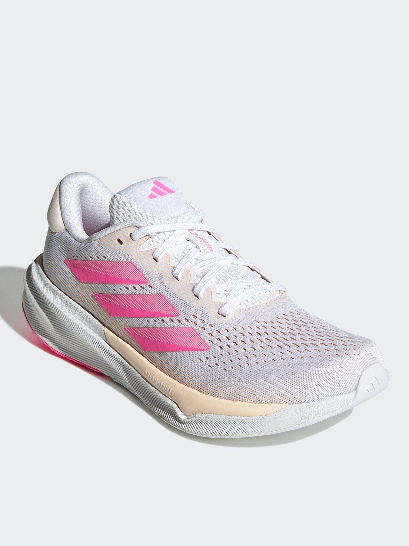 Image 2 of 6 of adidas Womens Running Supernova Stride 2 Trainers - White/Pink