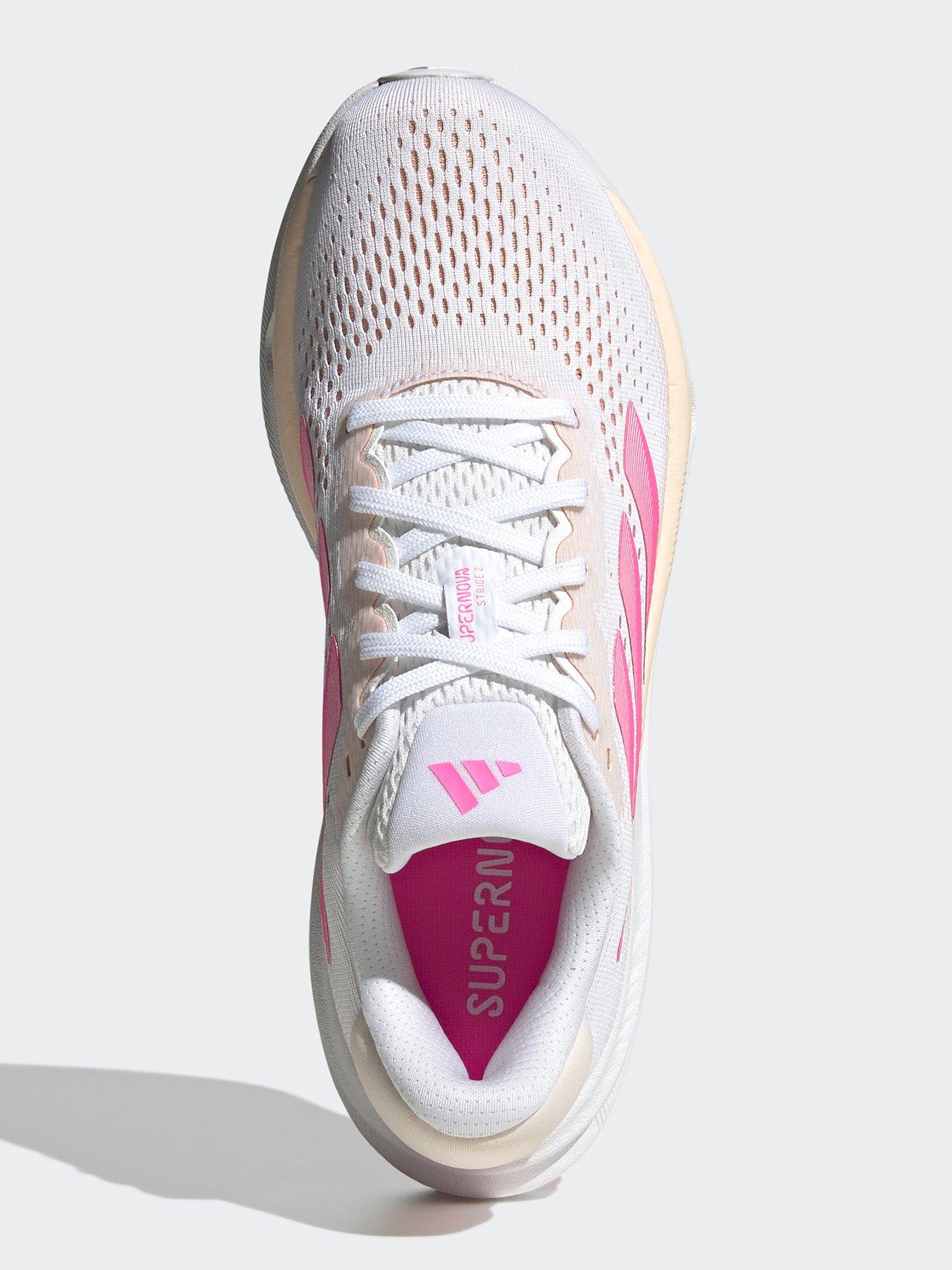 Image 4 of 6 of adidas Womens Running Supernova Stride 2 Trainers - White/Pink