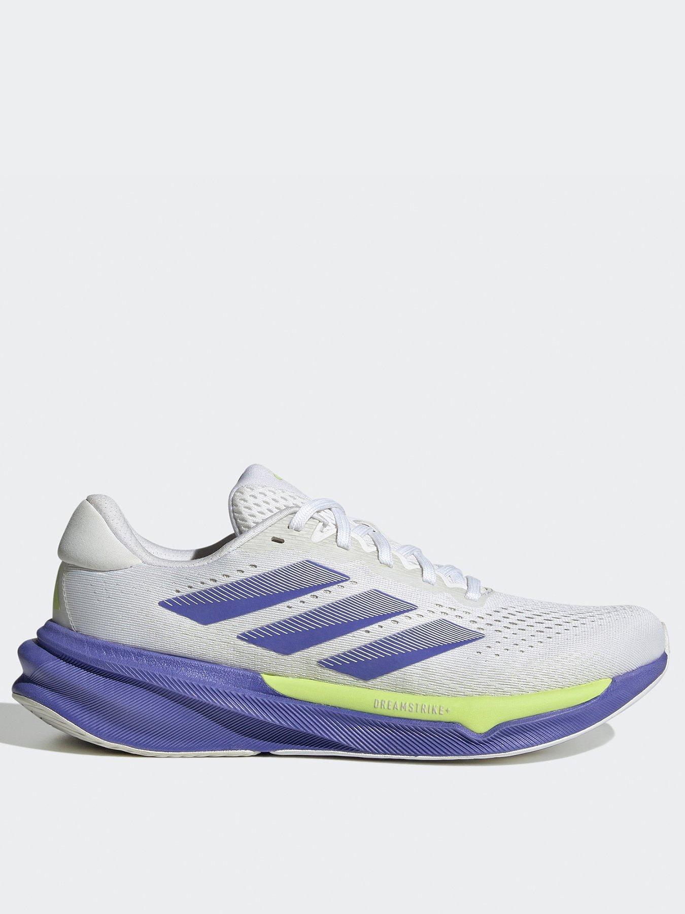 Image 1 of 6 of adidas Womens Running Supernova Stride 2 Trainers - White/Silver/Cobalt Blue