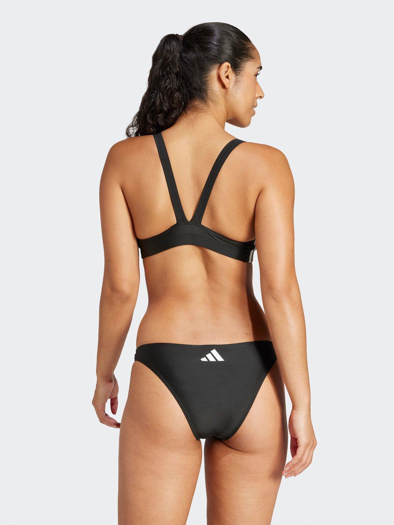 Image 2 of 6 of adidas Womens 3 Stripe Bikini - Black