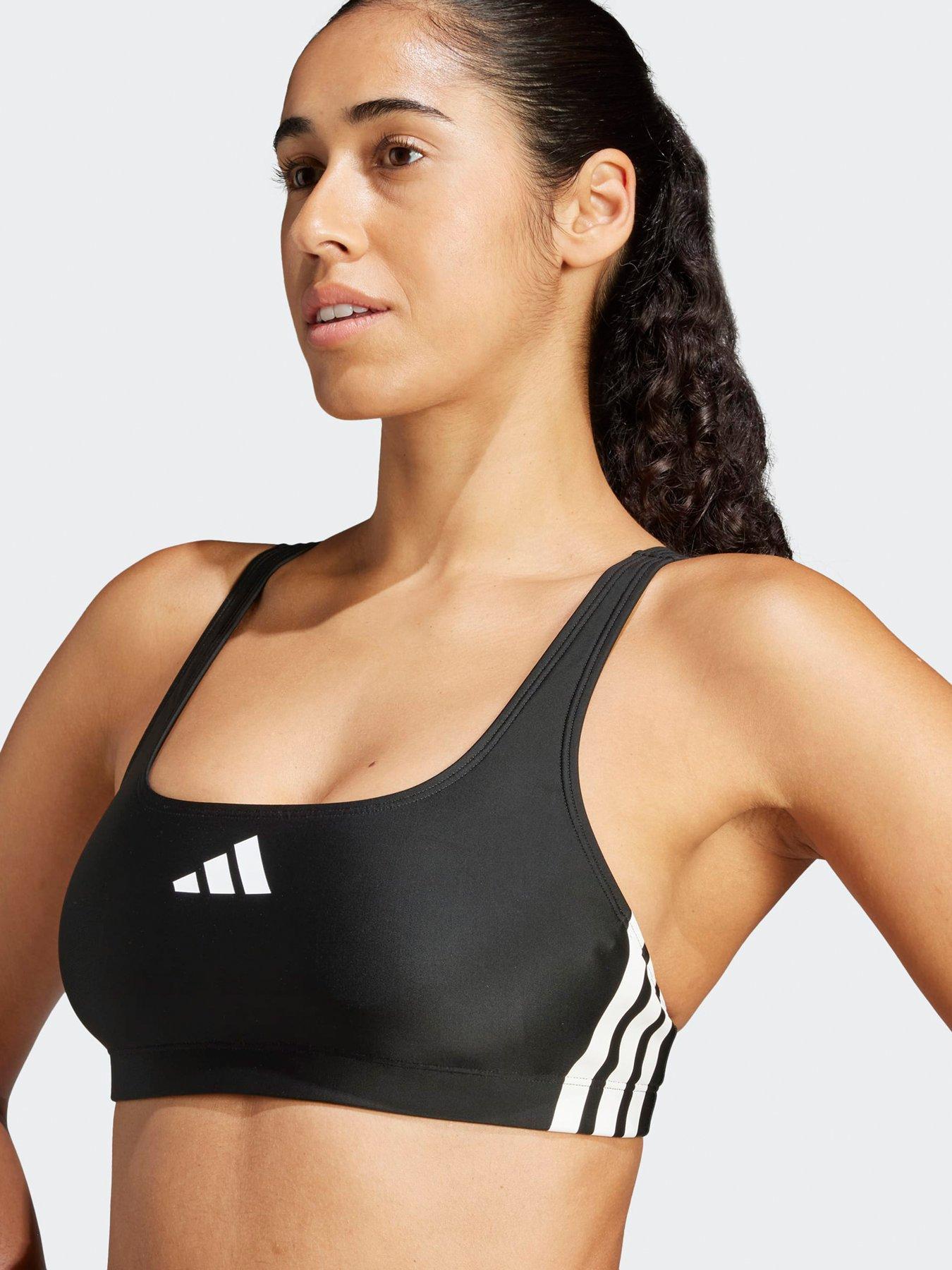 Image 3 of 6 of adidas Womens 3 Stripe Bikini - Black