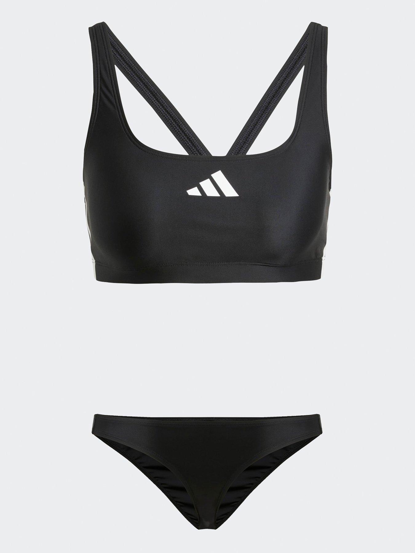 Image 6 of 6 of adidas Womens 3 Stripe Bikini - Black