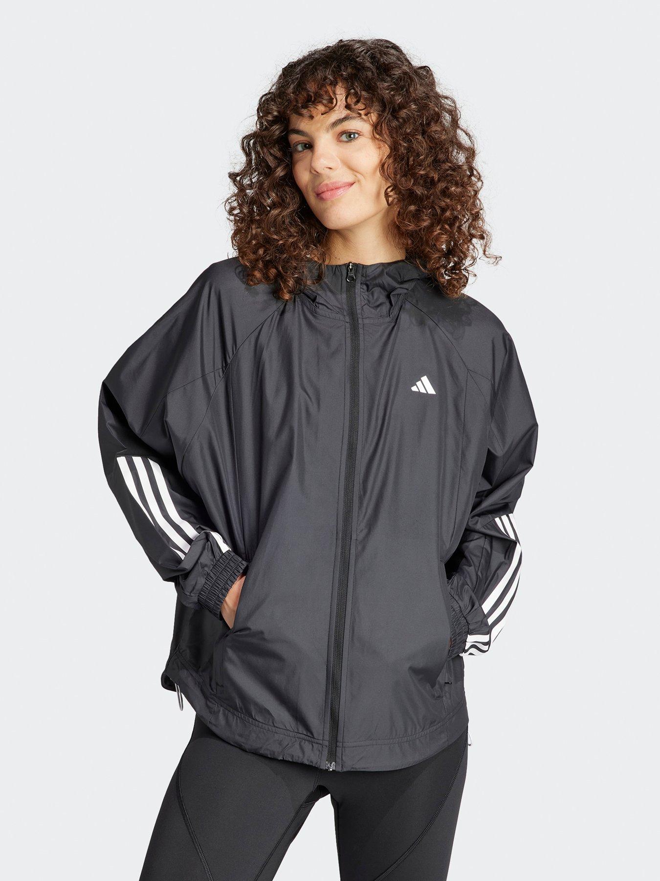 Image of adidas Womens Training Hyperglam Windbreaker Jacket - Black