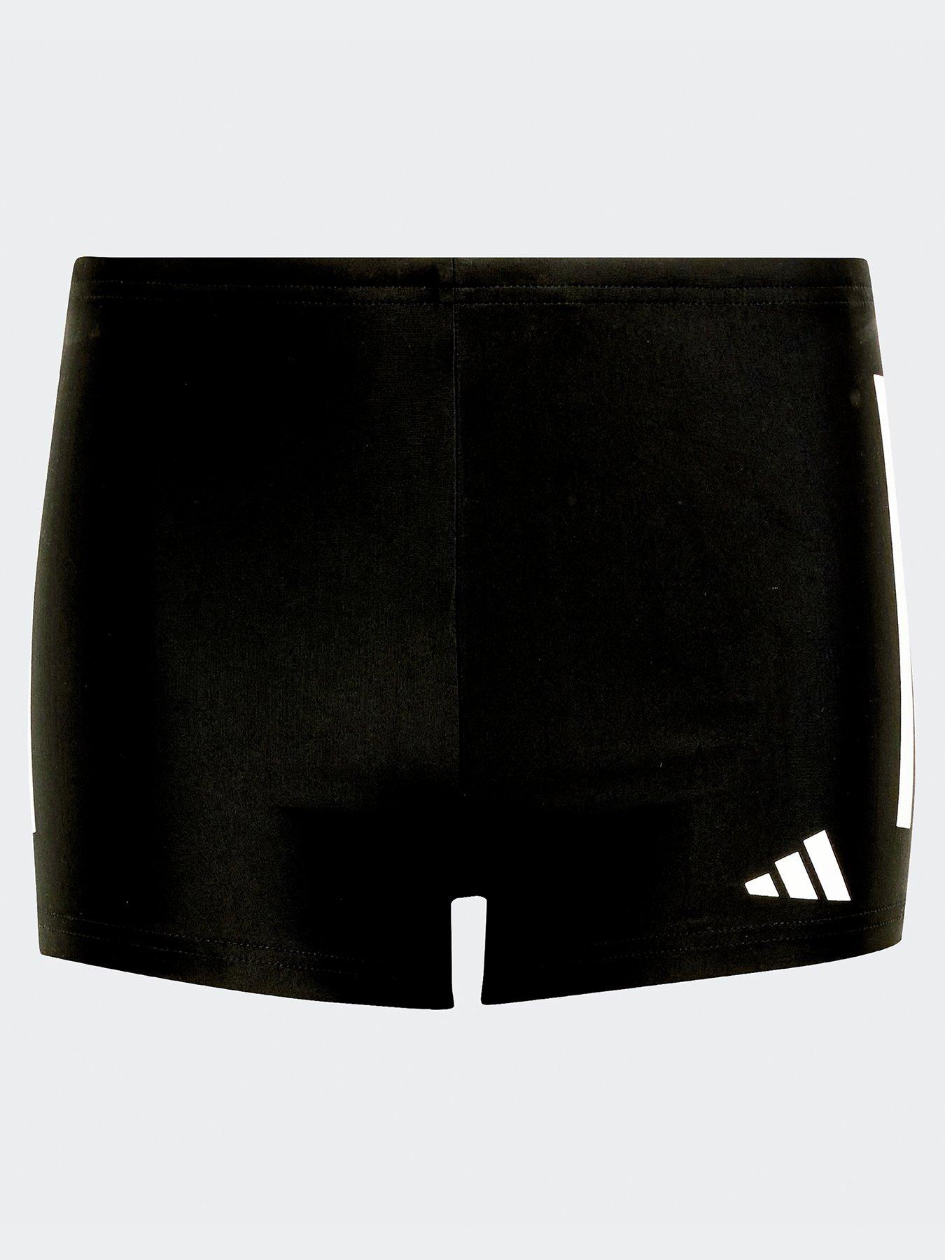 Image 1 of 4 of adidas Junior Boys 3 Stripe Boxer Swim Shorts - Black