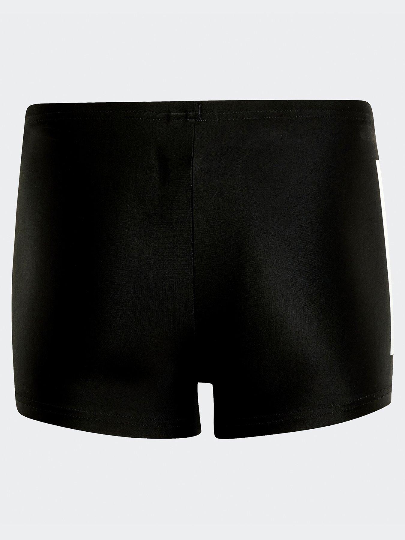 Image 2 of 4 of adidas Junior Boys 3 Stripe Boxer Swim Shorts - Black
