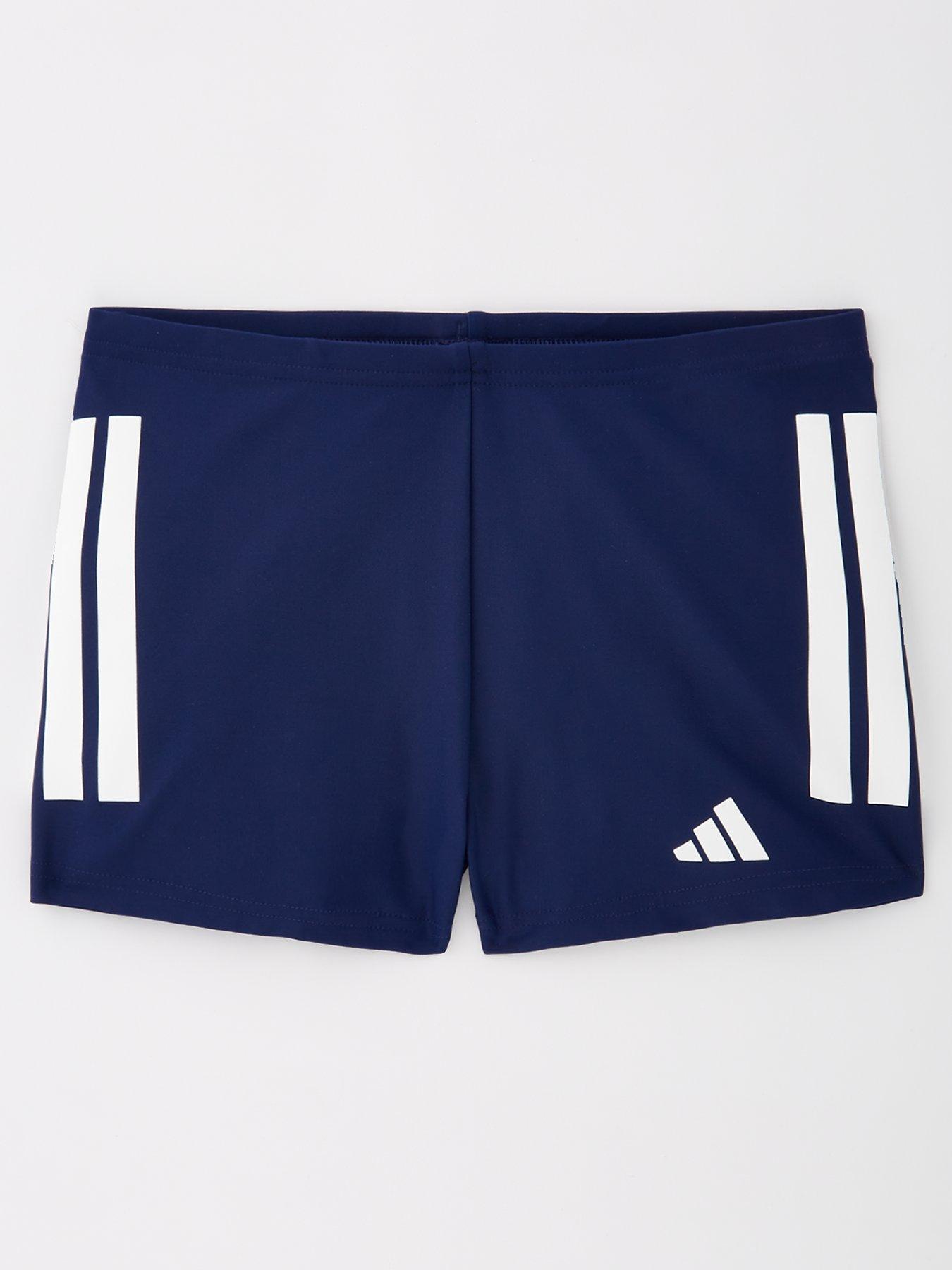 Image 1 of 4 of adidas Junior Boys 3 Stripe Boxer Swim Shorts - Navy