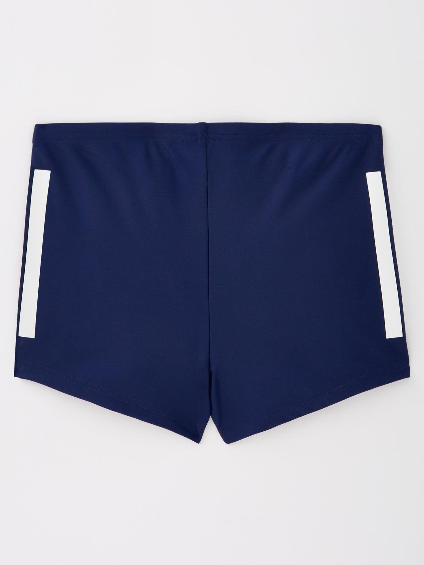 Image 2 of 4 of adidas Junior Boys 3 Stripe Boxer Swim Shorts - Navy
