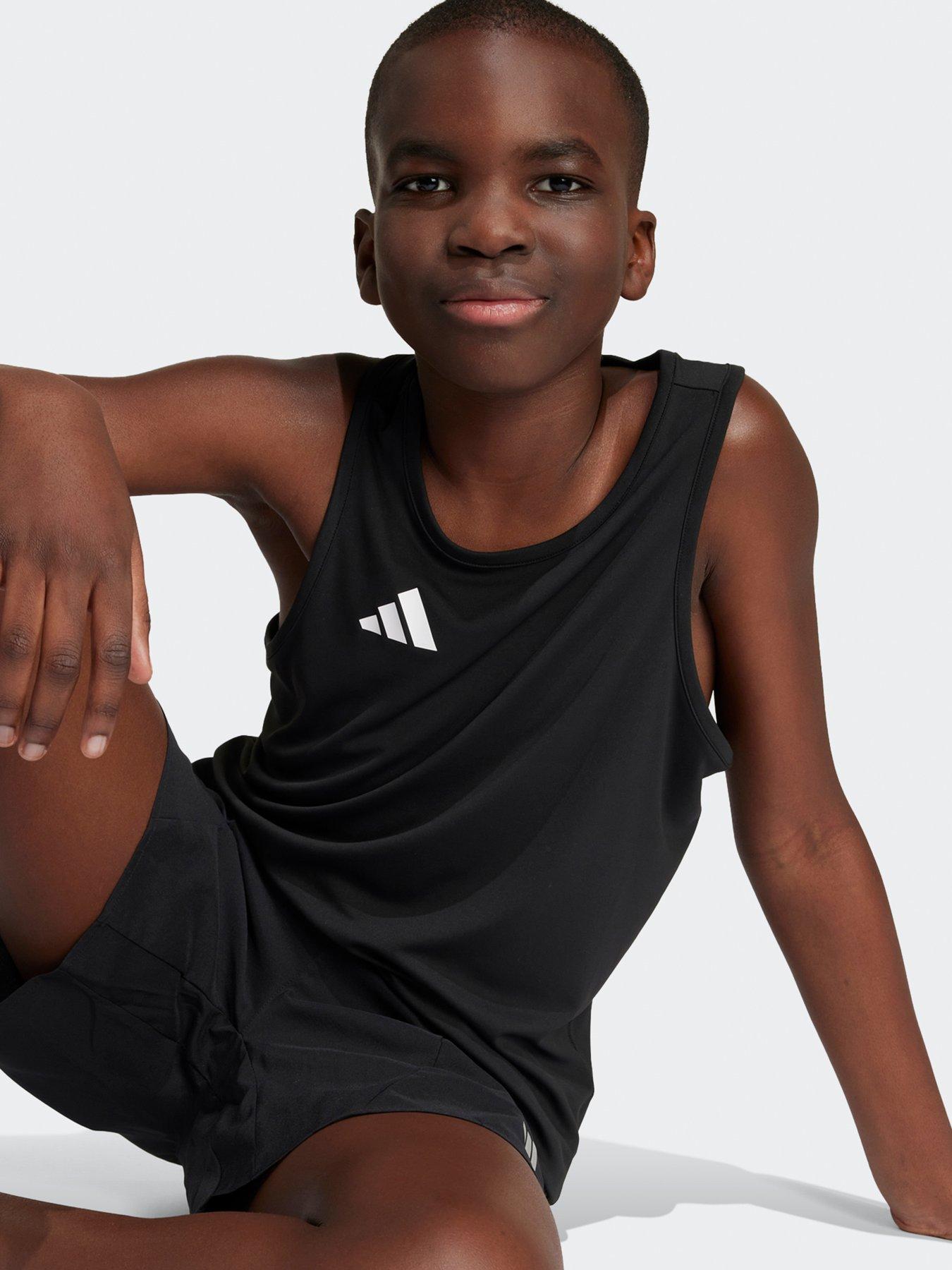 adidas-junior-boys-running-team-singlet-nbspblackwhiteoutfit