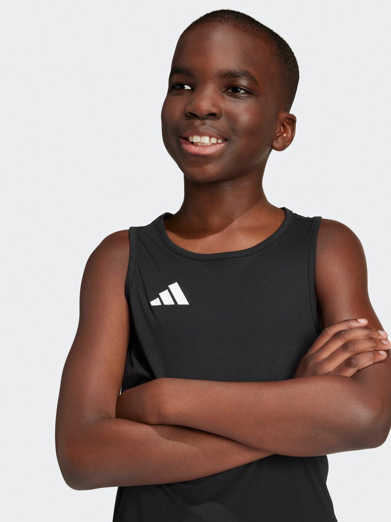 adidas-junior-boys-running-team-singlet-nbspblackwhitedetail
