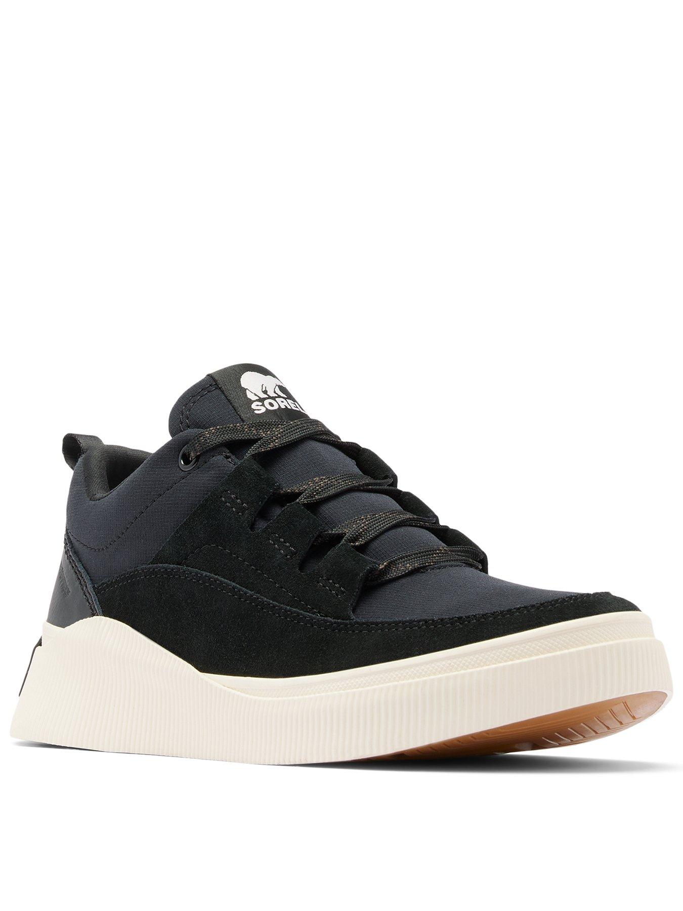 SOREL Womens Out N About 4 Waterproof Low Sneakers - Black