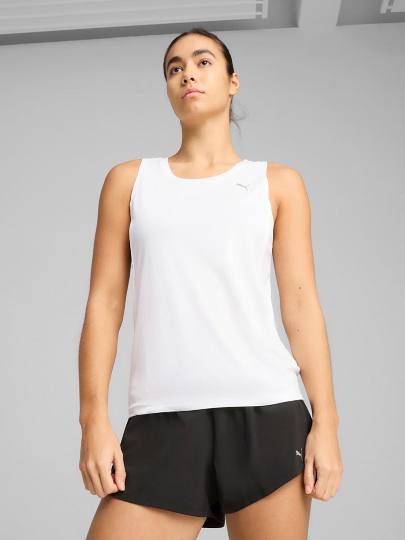 undefined Womens Running Velocity Tank - White