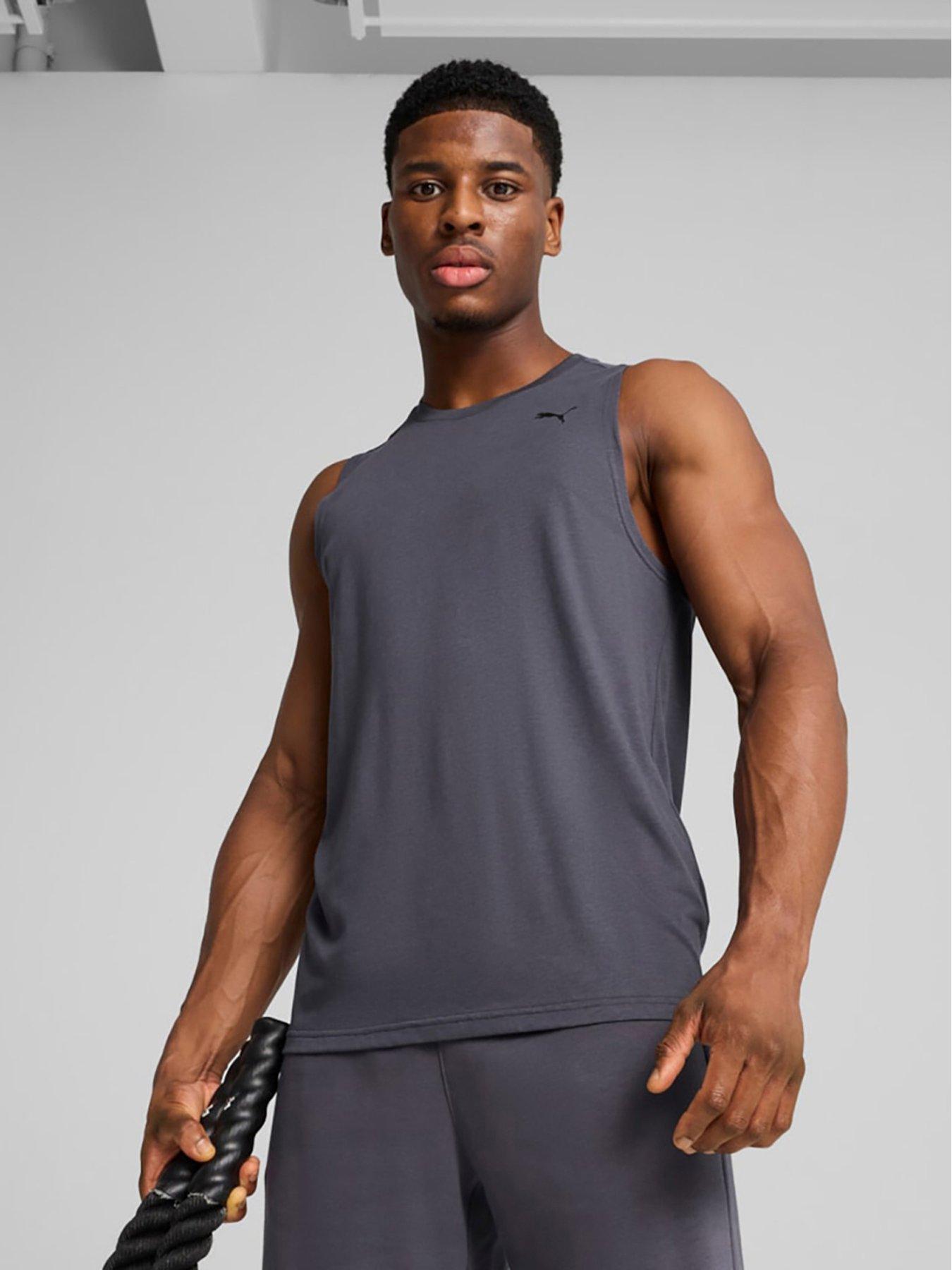 Puma Mens Training Tech Triblend Tank - Grey