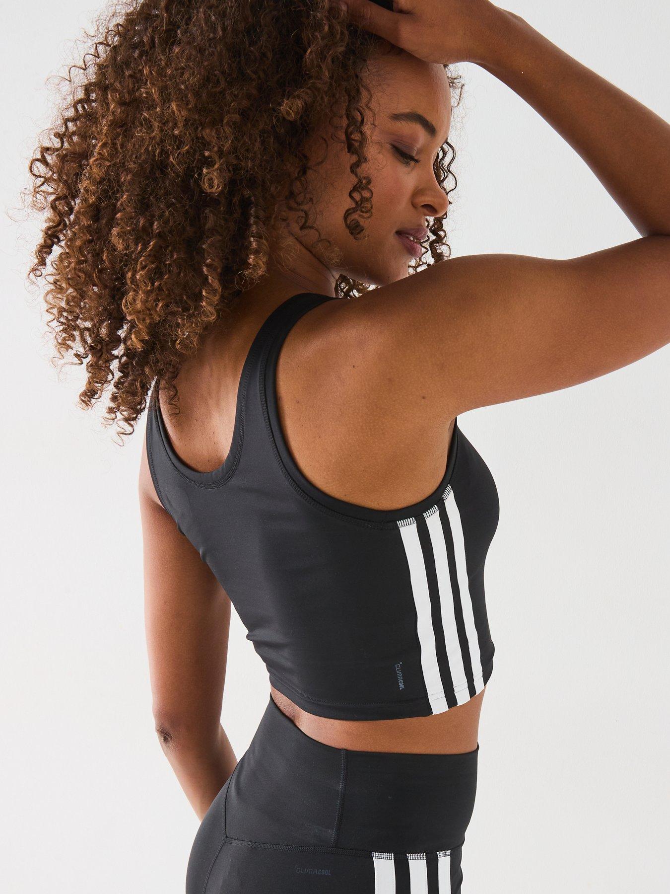 adidas-womens-train-essential-3-stripe-crop-tank-blackoutfit