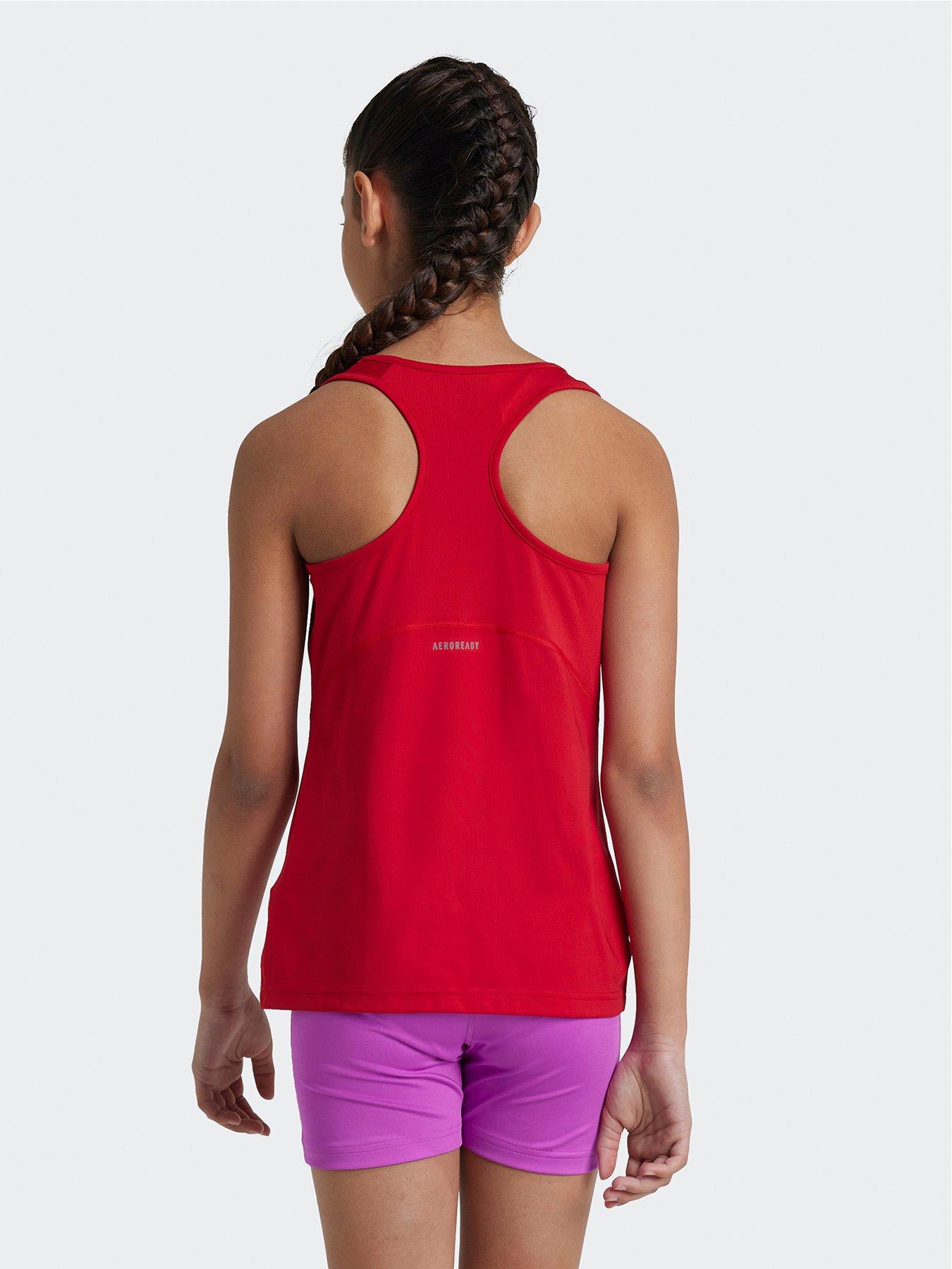 adidas-junior-girls-training-tech-fit-tank-redback