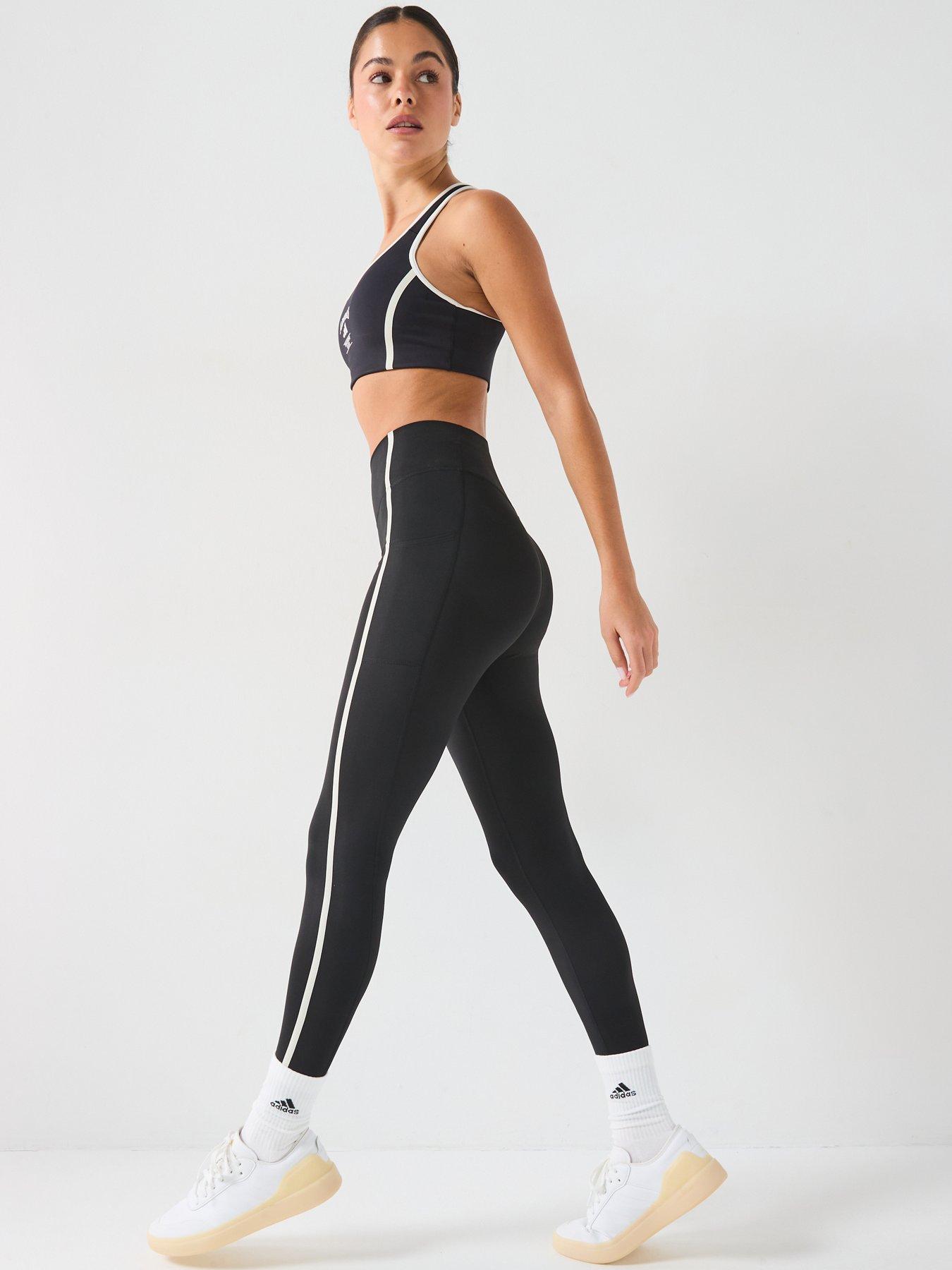 Image 4 of 6 of adidas Womens Training Legacy Tights - Black/Chalk White