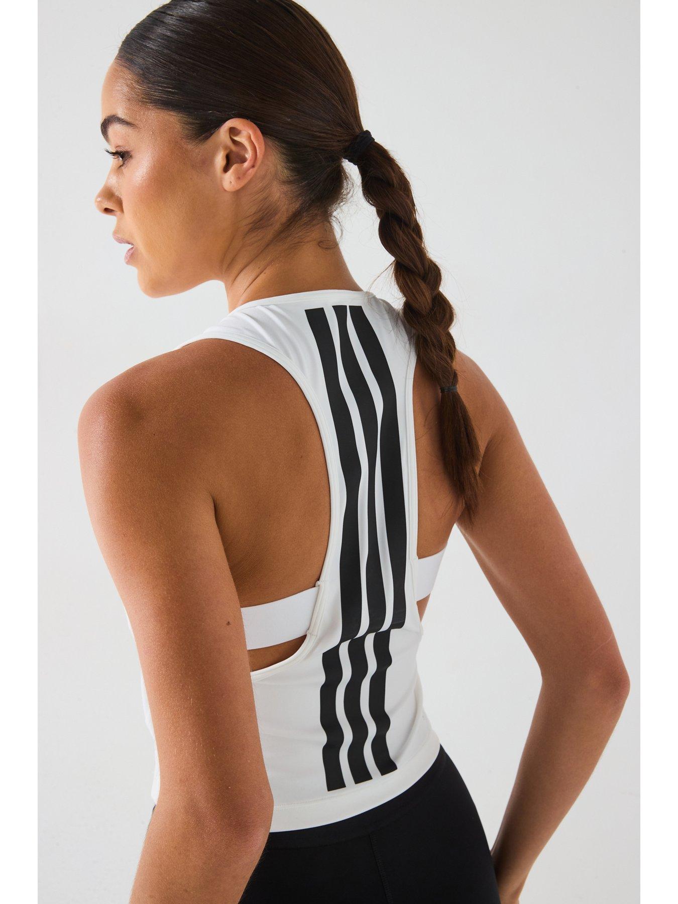 Image 2 of 6 of adidas Womens Training Strength Tank - White