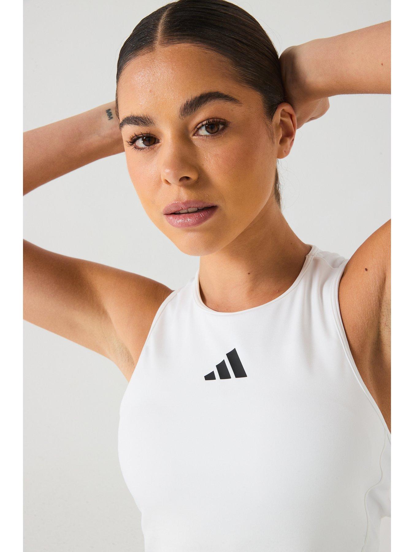 Image 4 of 6 of adidas Womens Training Strength Tank - White