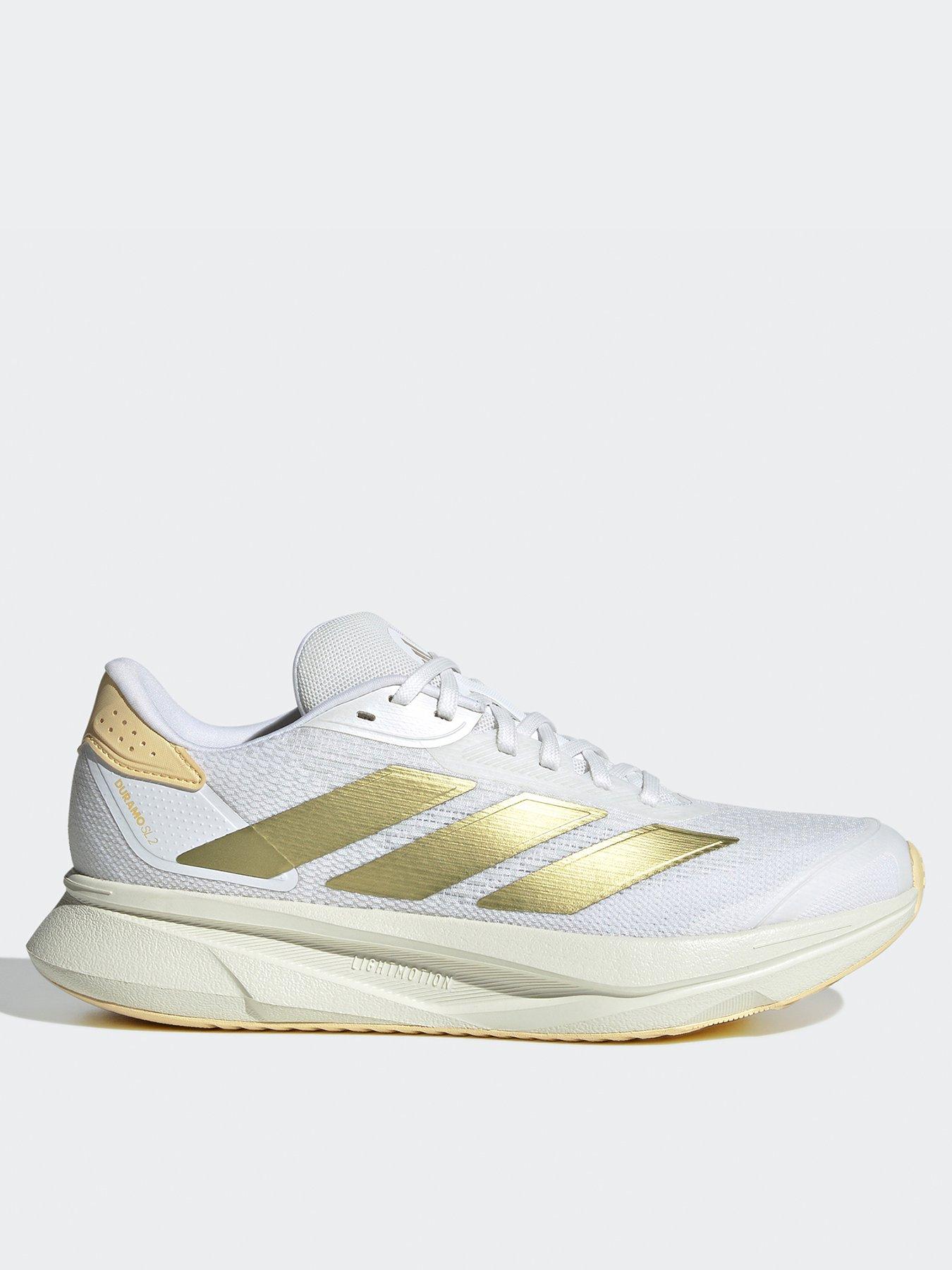 Image 1 of 6 of adidas Womens Running Duramo SL2 Trainers - White/Gold Met/Orange Tint