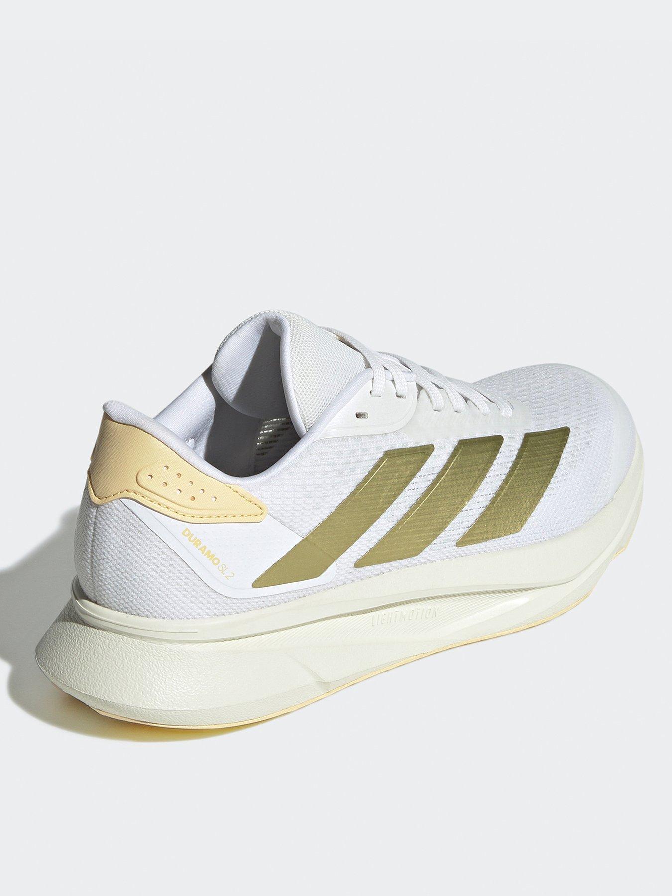 Image 3 of 6 of adidas Womens Running Duramo SL2 Trainers - White/Gold Met/Orange Tint