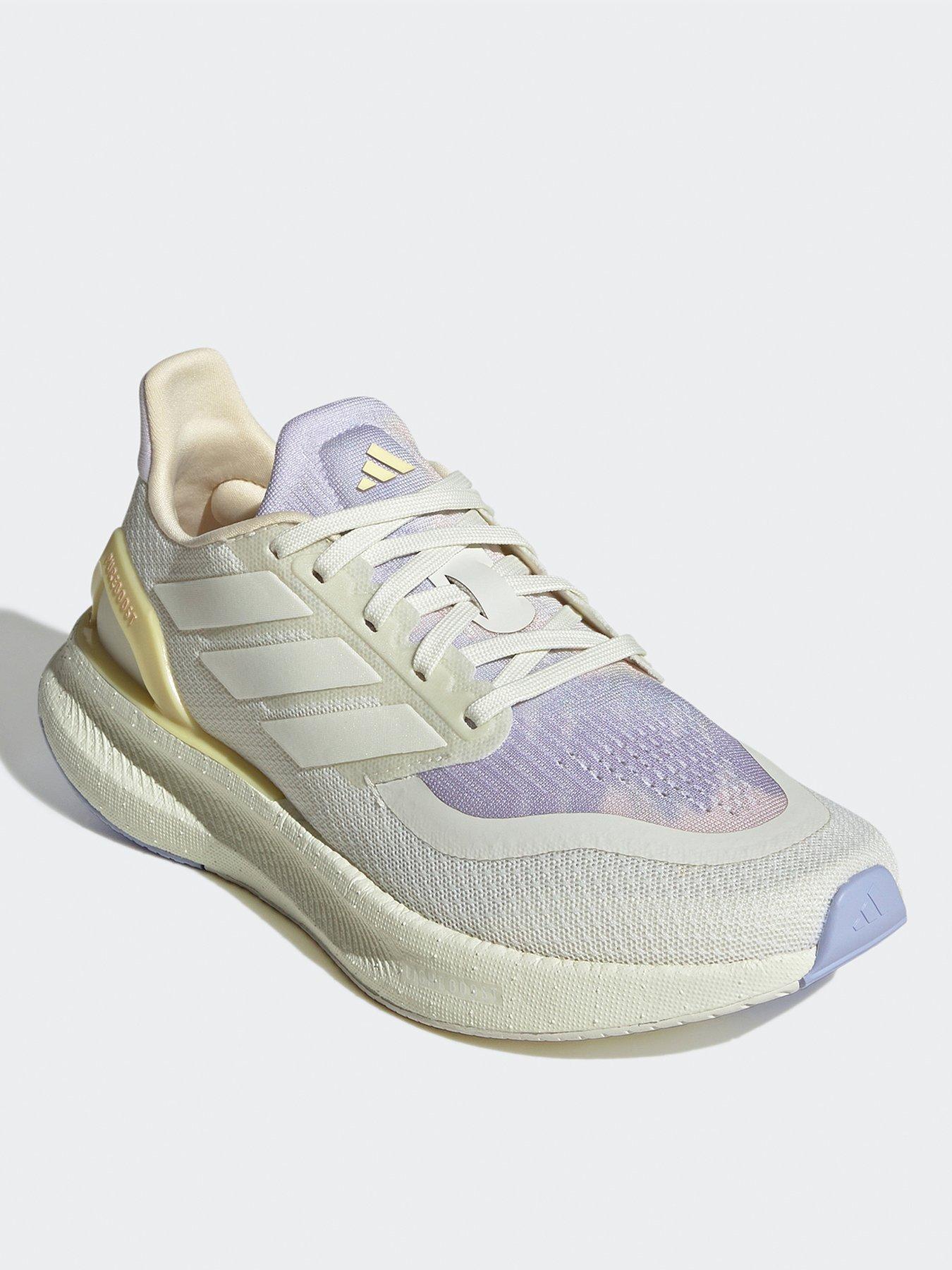 Image 2 of 6 of adidas Womens Running Pureboost 5 Trainers - Ivory/Ice Lavender