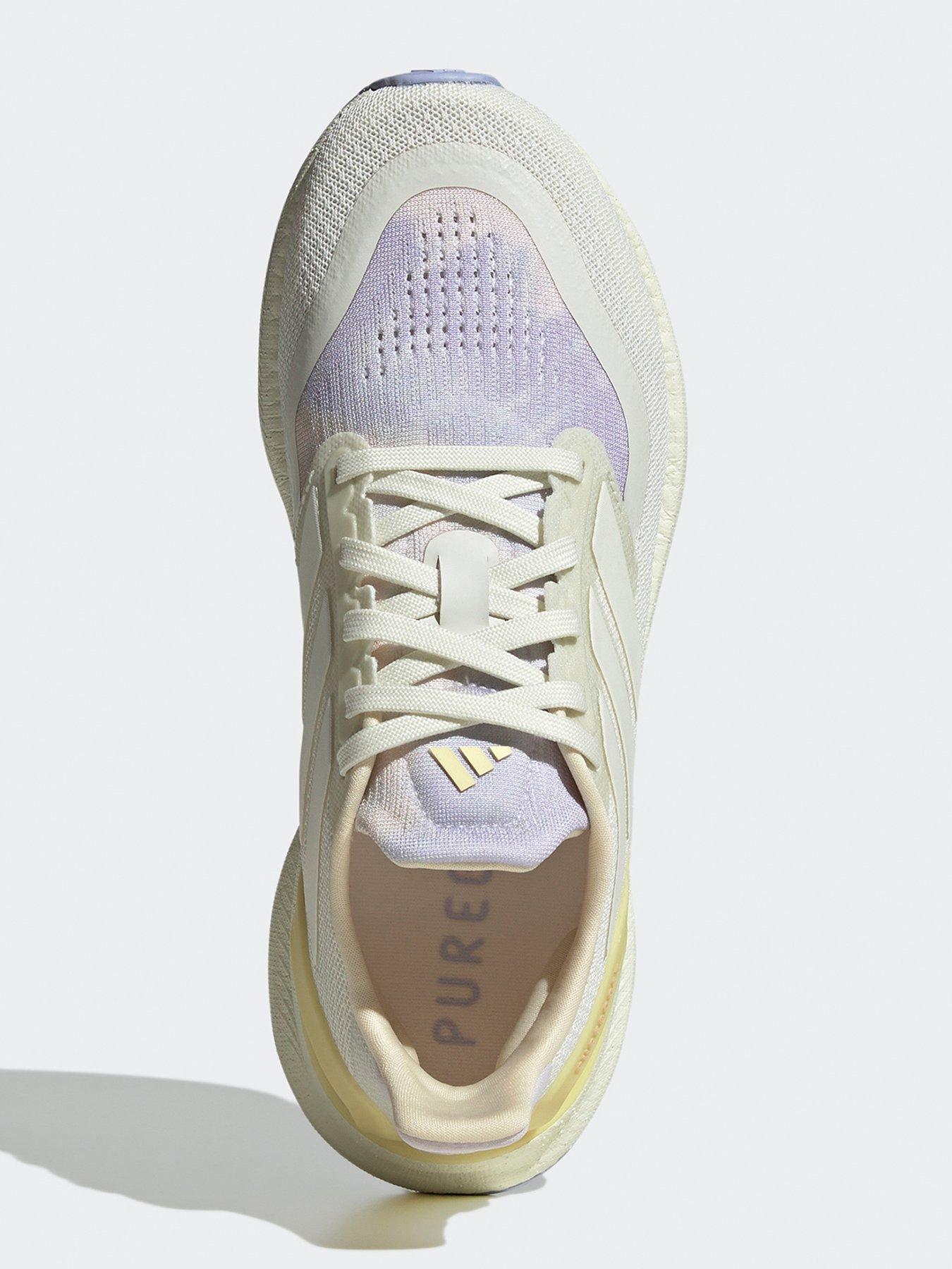 Image 4 of 6 of adidas Womens Running Pureboost 5 Trainers - Ivory/Ice Lavender