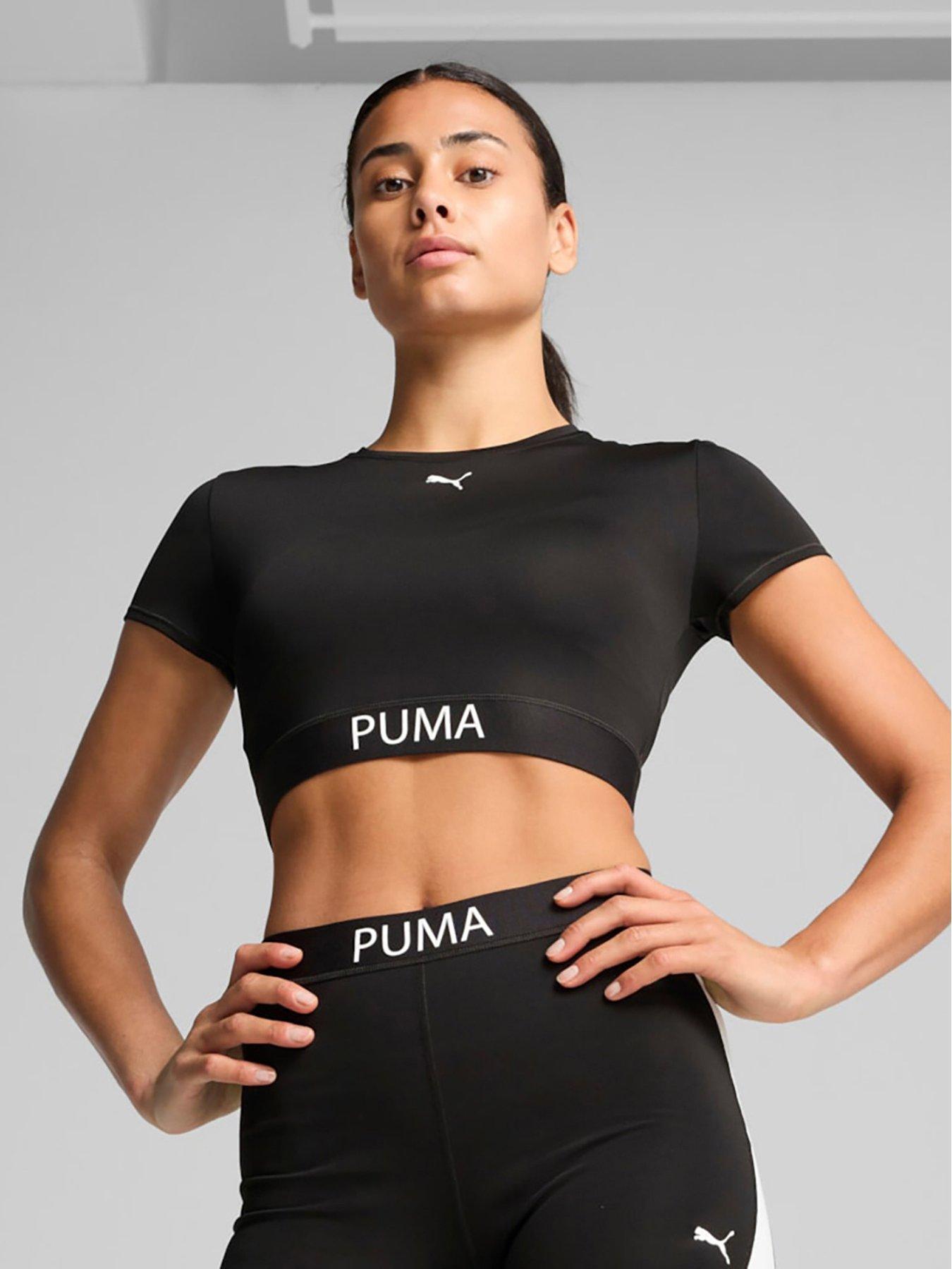 Image 1 of 3 of Puma Women's Training Strong Cropped Top - Black