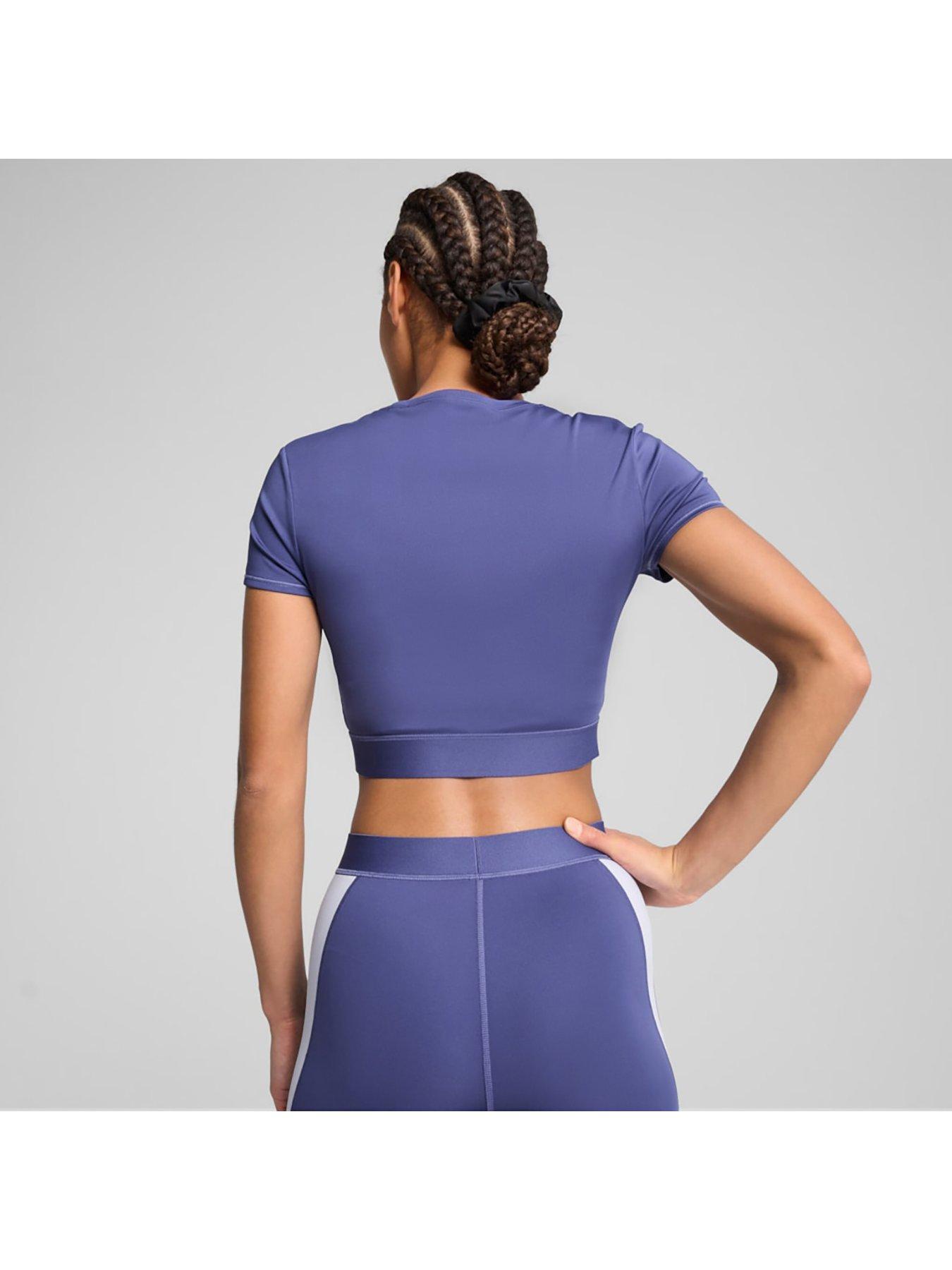 Image 2 of 3 of Puma Womens Training Strong Cropped Top - Blue