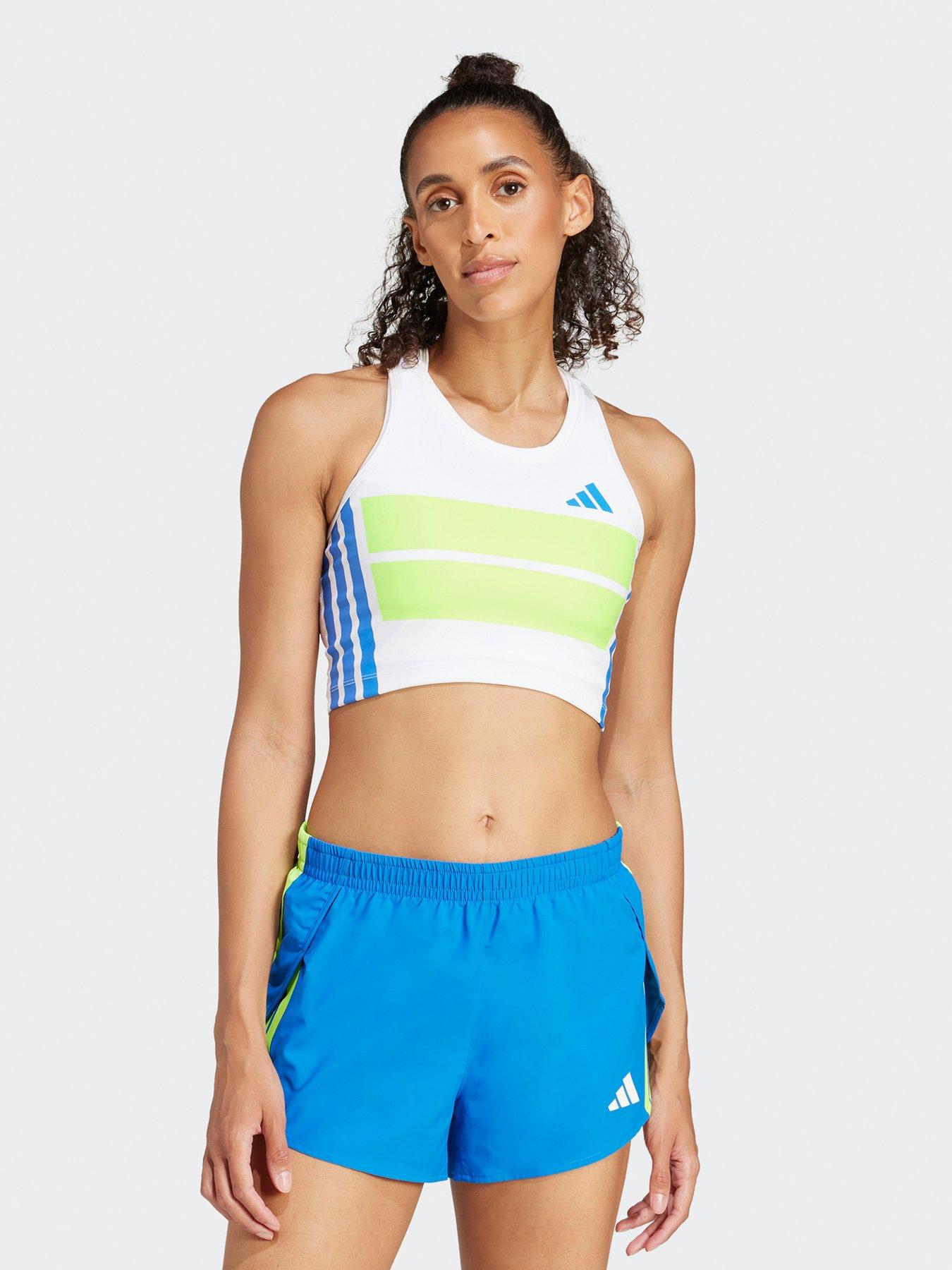 adidas Womens Running Adizero Crop Top - White