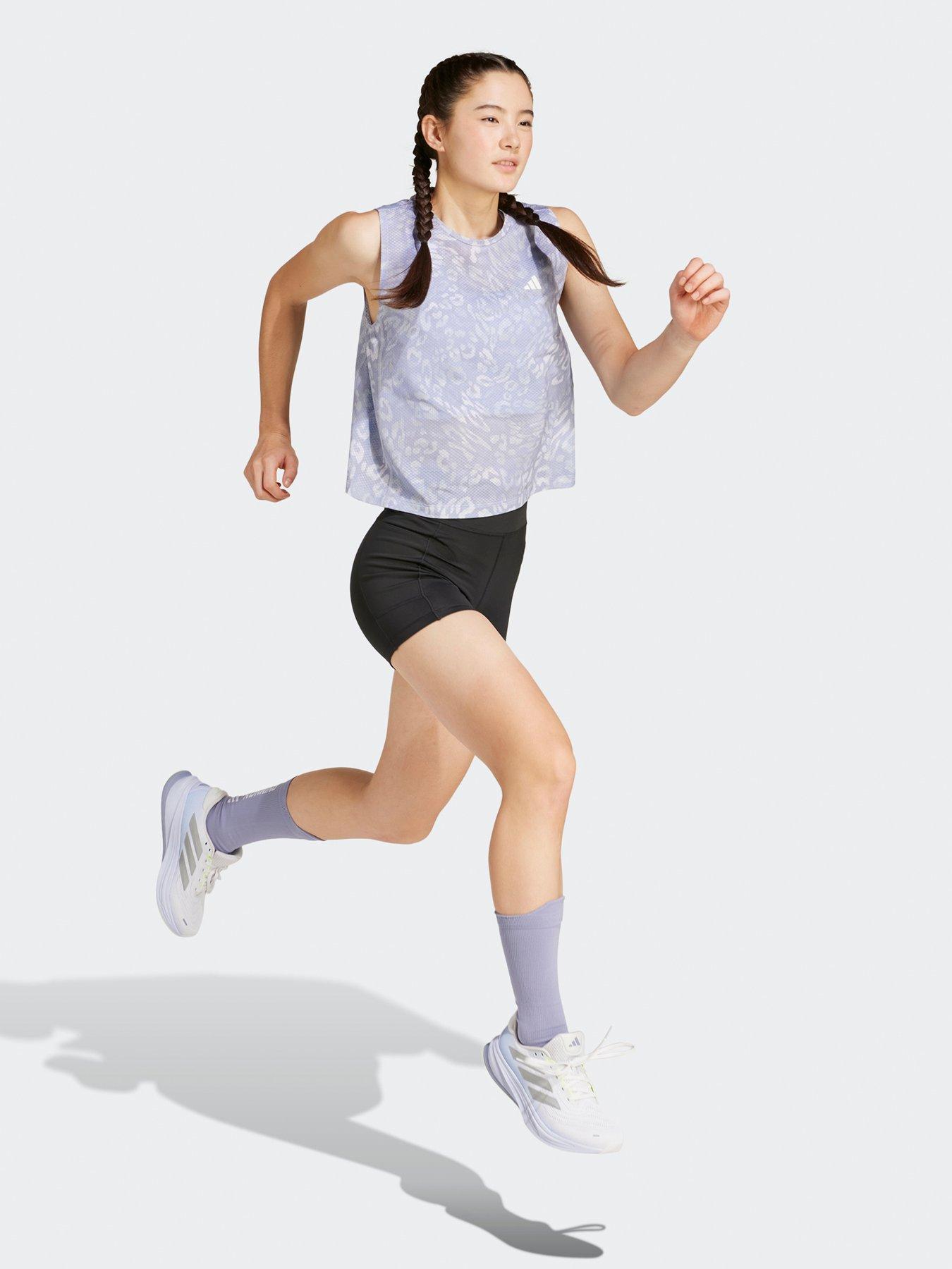 Image 3 of 5 of adidas Womens Running Own The Run Printed Tank - Grey